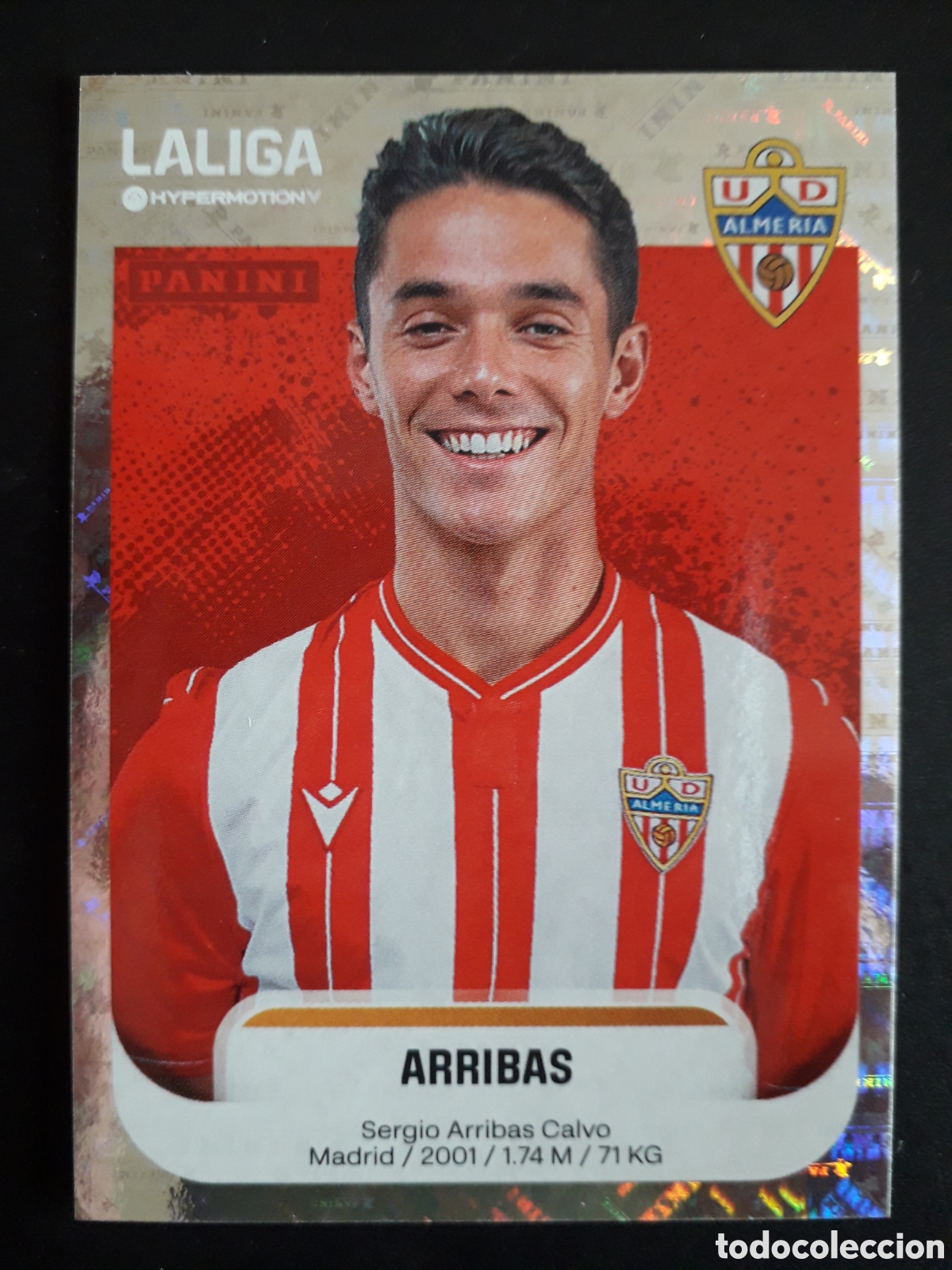 Cromos de f&uacute;tbol: ARRIBAS ALMER&Iacute;A N&deg; 36 LALIGA HYPERMOTION 25 26 2025 2026 PANINI SIN PEGAR PEDIDO M&Iacute;NIMO 3&euro;.
