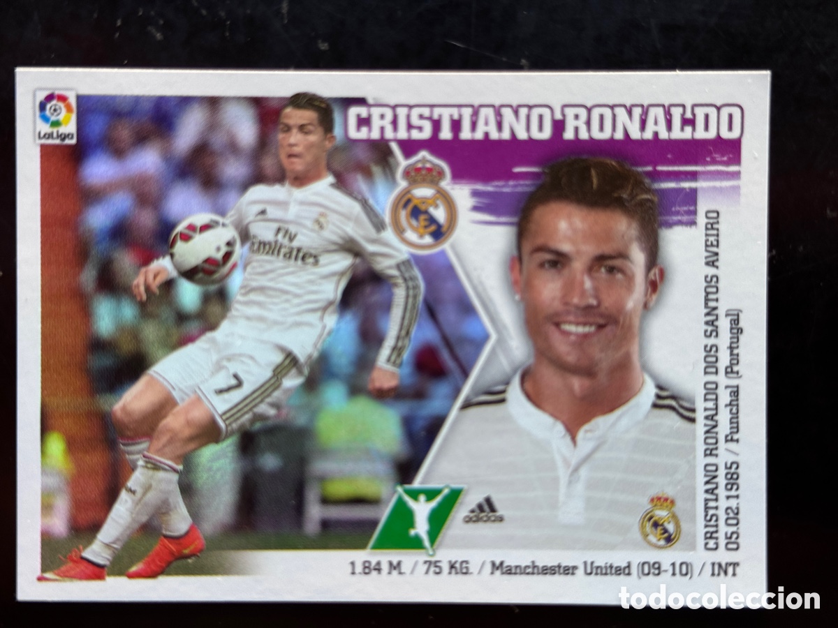 Cromos de f&uacute;tbol: Cristiano Ronaldo 19 Real Madrid Liga Este 2015/16