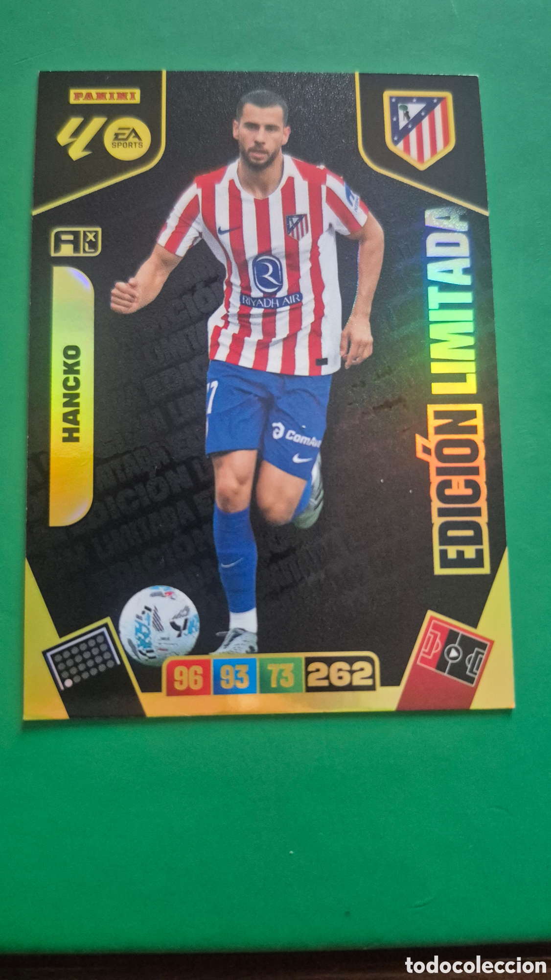 Cromos de f&uacute;tbol: ADRENALYN XL HANCKO EDICION LIMITADA ATLETICO DE MADRID CROMO LIGA 2025 2026 25 26 PANINI