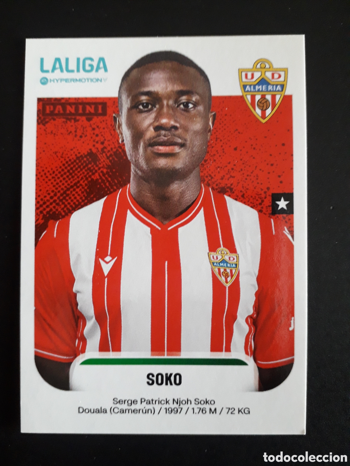 Cromos de f&uacute;tbol: SOKO ALMER&Iacute;A N&deg; 39 LALIGA HYPERMOTION 25 26 2025 2026 PANINI SIN PEGAR PEDIDO M&Iacute;NIMO 3&euro;
