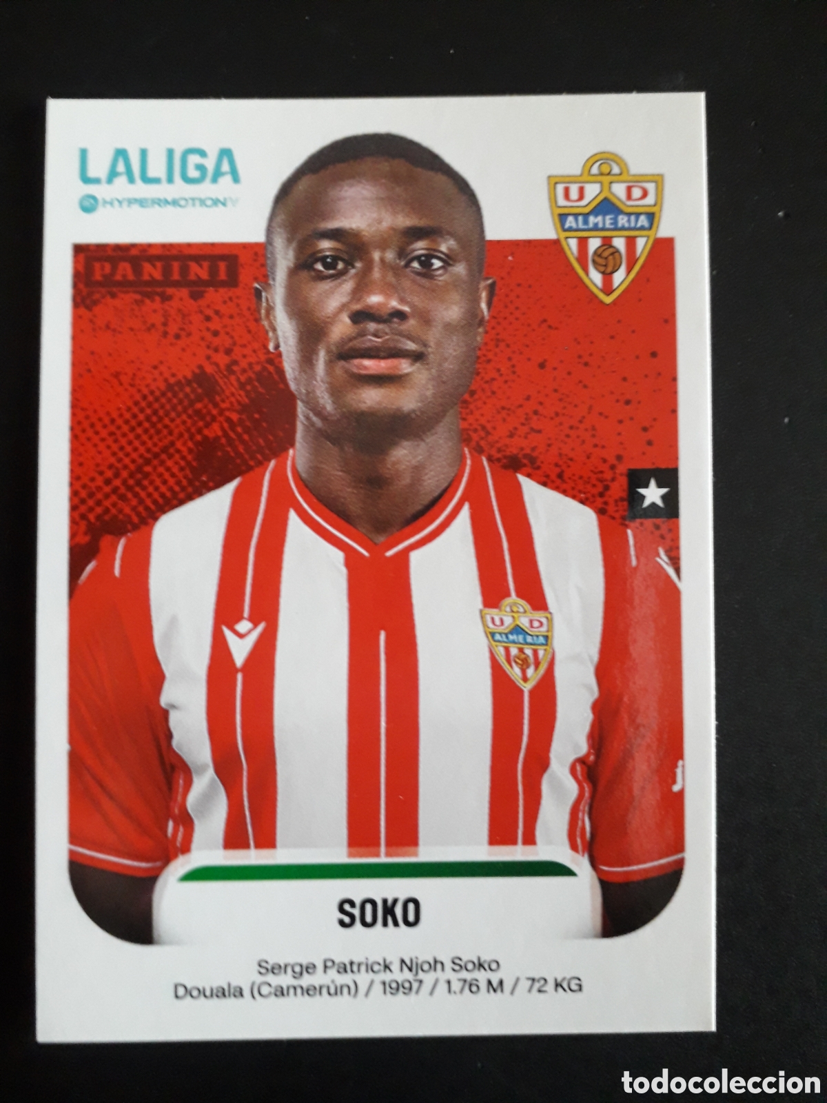 Cromos de f&uacute;tbol: SOKO ALMER&Iacute;A N&deg; 39 LALIGA HYPERMOTION 25 26 2025 2026 PANINI SIN PEGAR PEDIDO M&Iacute;NIMO 3&euro;