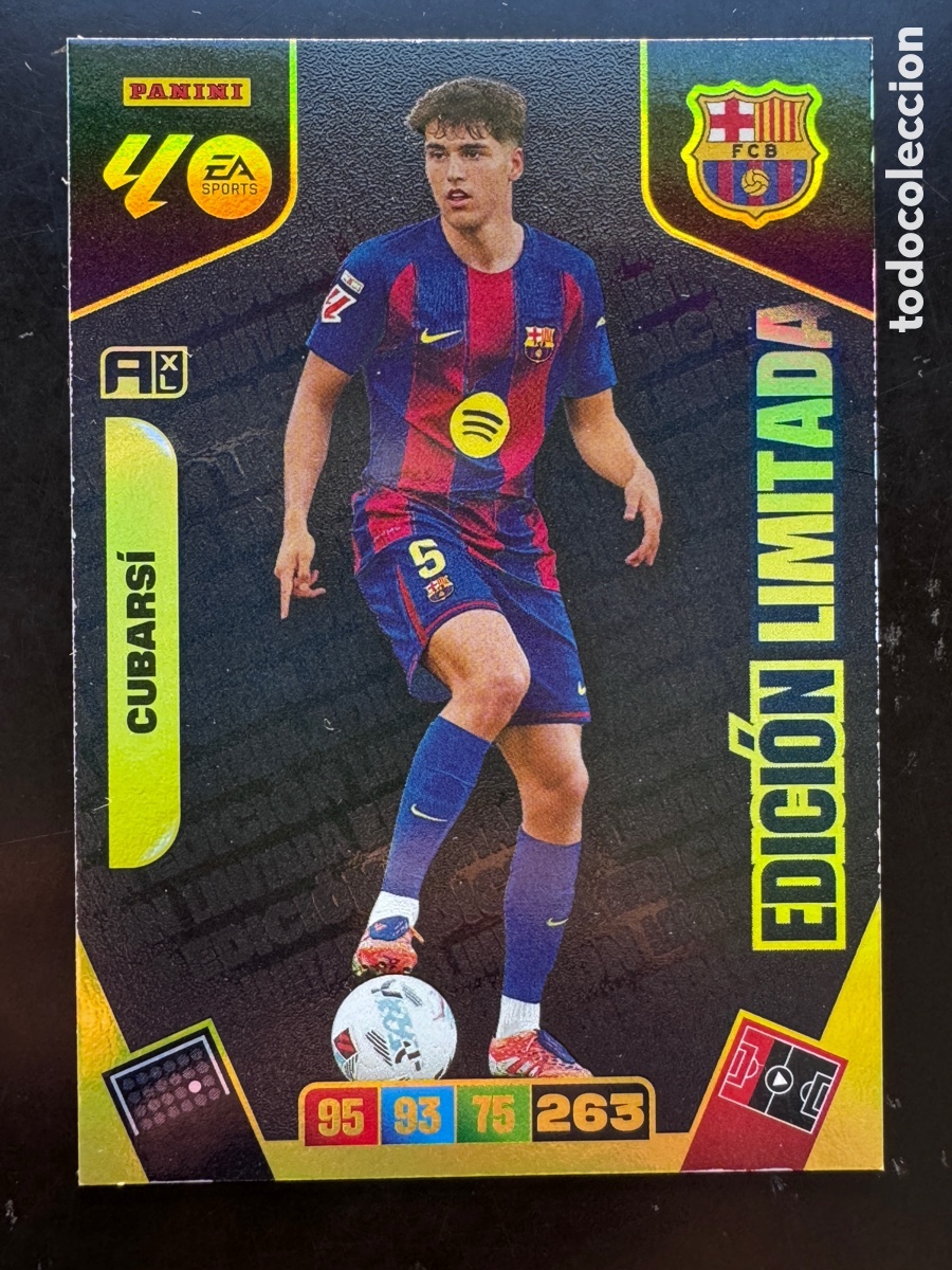 Cromos de f&uacute;tbol: Cubars&iacute; Edici&oacute;n Limitada Barcelona Adrenalyn 2025/26