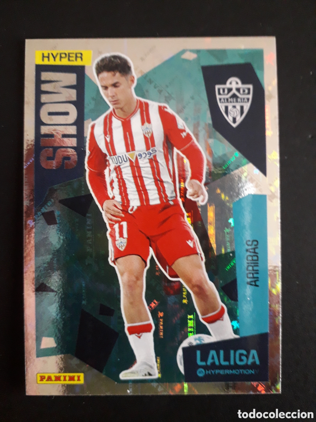 Cromos de f&uacute;tbol: ARRIBAS ALMER&Iacute;A SHOW N&deg; 423 LALIGA HYPERMOTION 25 26 2025 2026 PANINI SIN PEGAR PEDIDO M&Iacute;NIMO 3&euro;