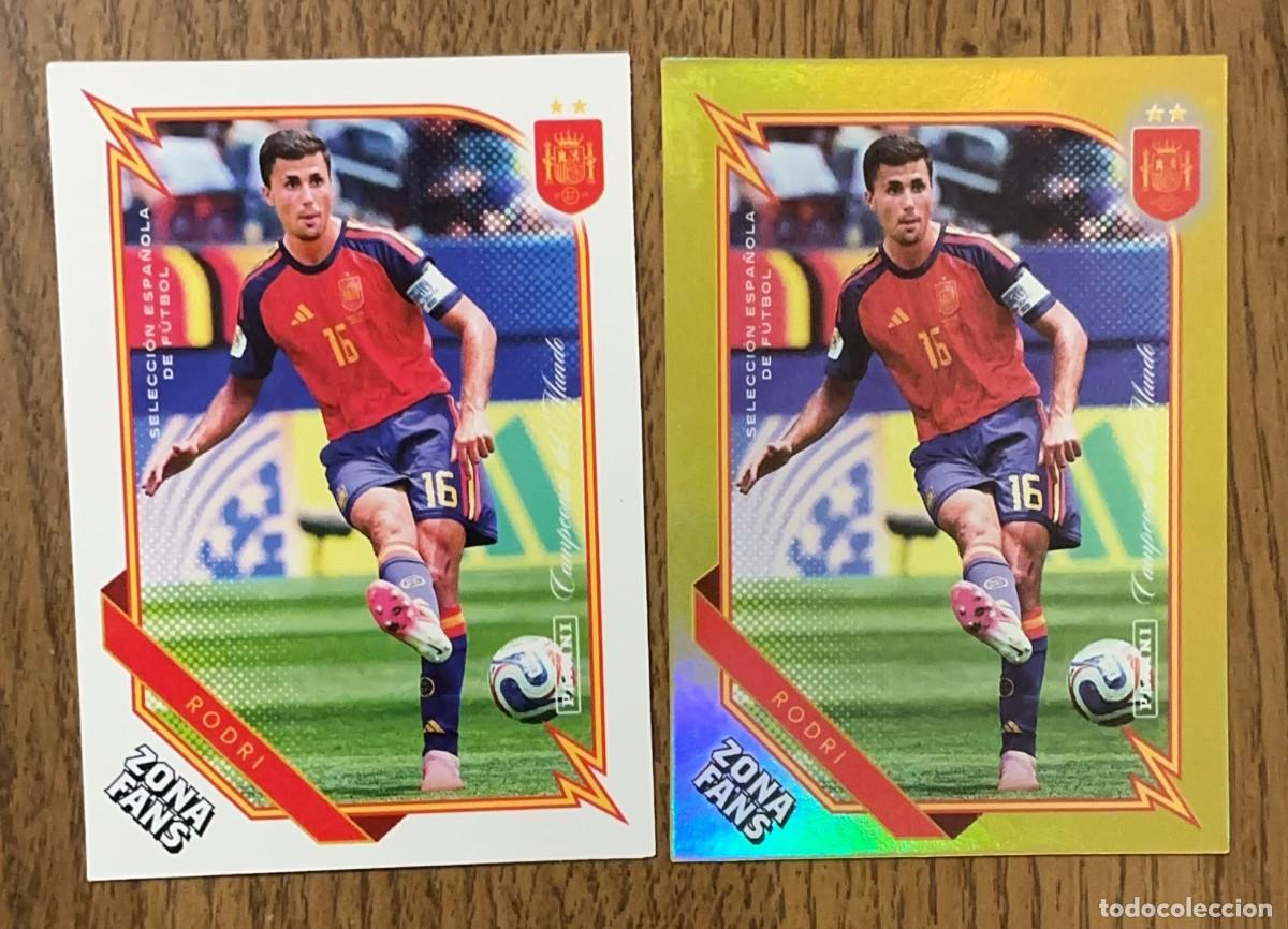 Cromos de f&uacute;tbol: Lote Rodri #37 + Paralela Kromix KO37 Panini Club Seleccion Espa&ntilde;a 2026