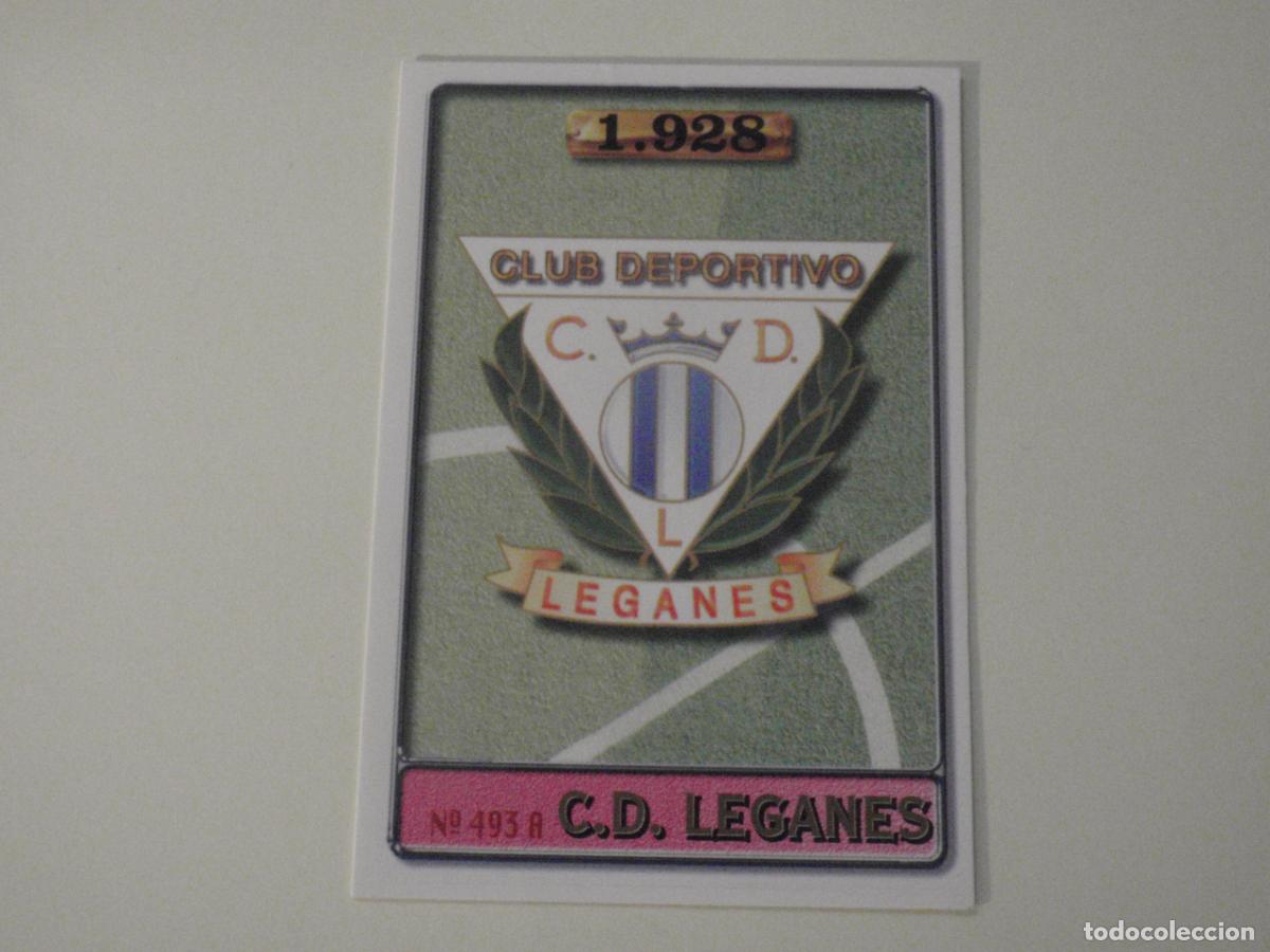 Cromos de f&uacute;tbol: 493A. Escudo LEGANES - 493 B. RAJADO. LAS FICHAS DE LA LIGA 1996 1997 MUNDICROMO. 96 97
