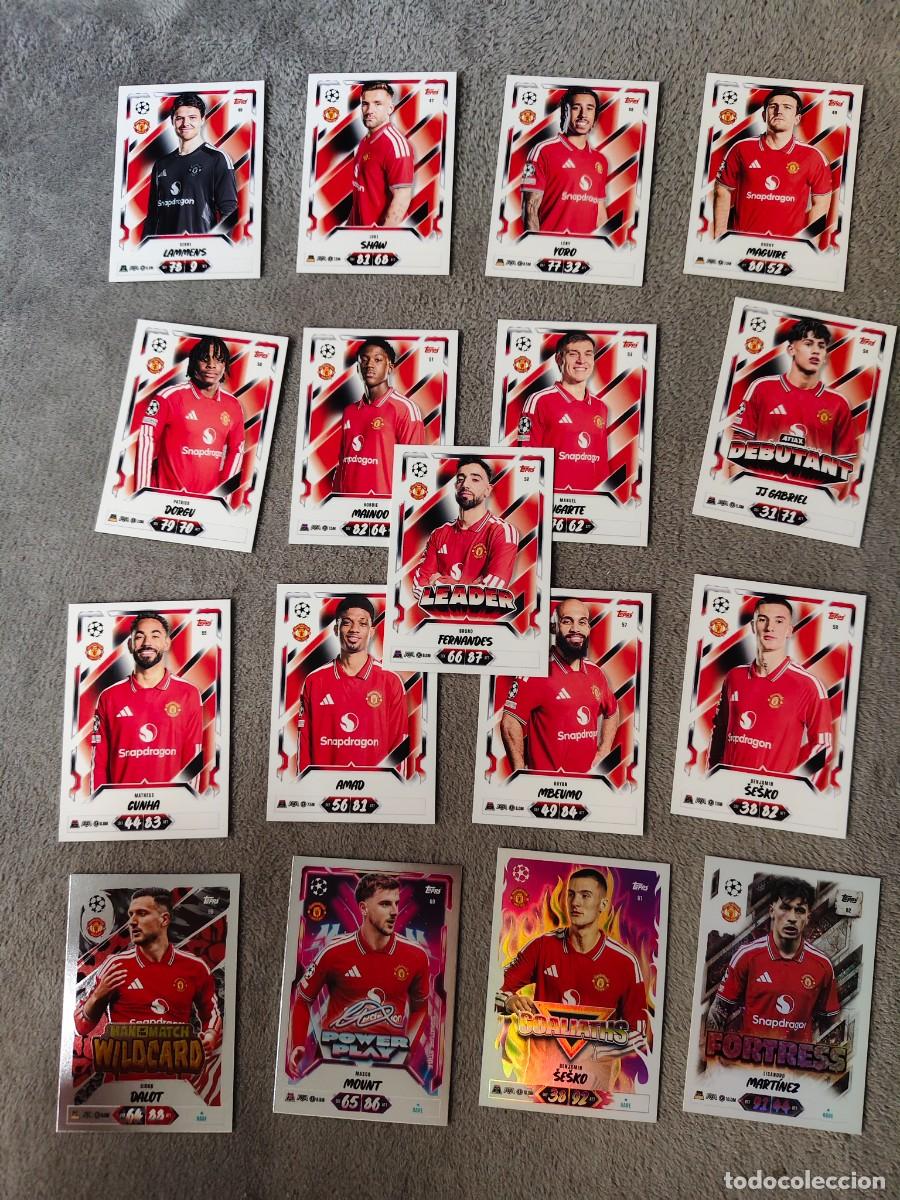 Figurine di Calcio: LOTE 13 BASE 4 ESPECIALES MANCHESTER UNITED BRUNO MATCH ATTAX 26/27 2026 2027 TOPPS UCC AAU
