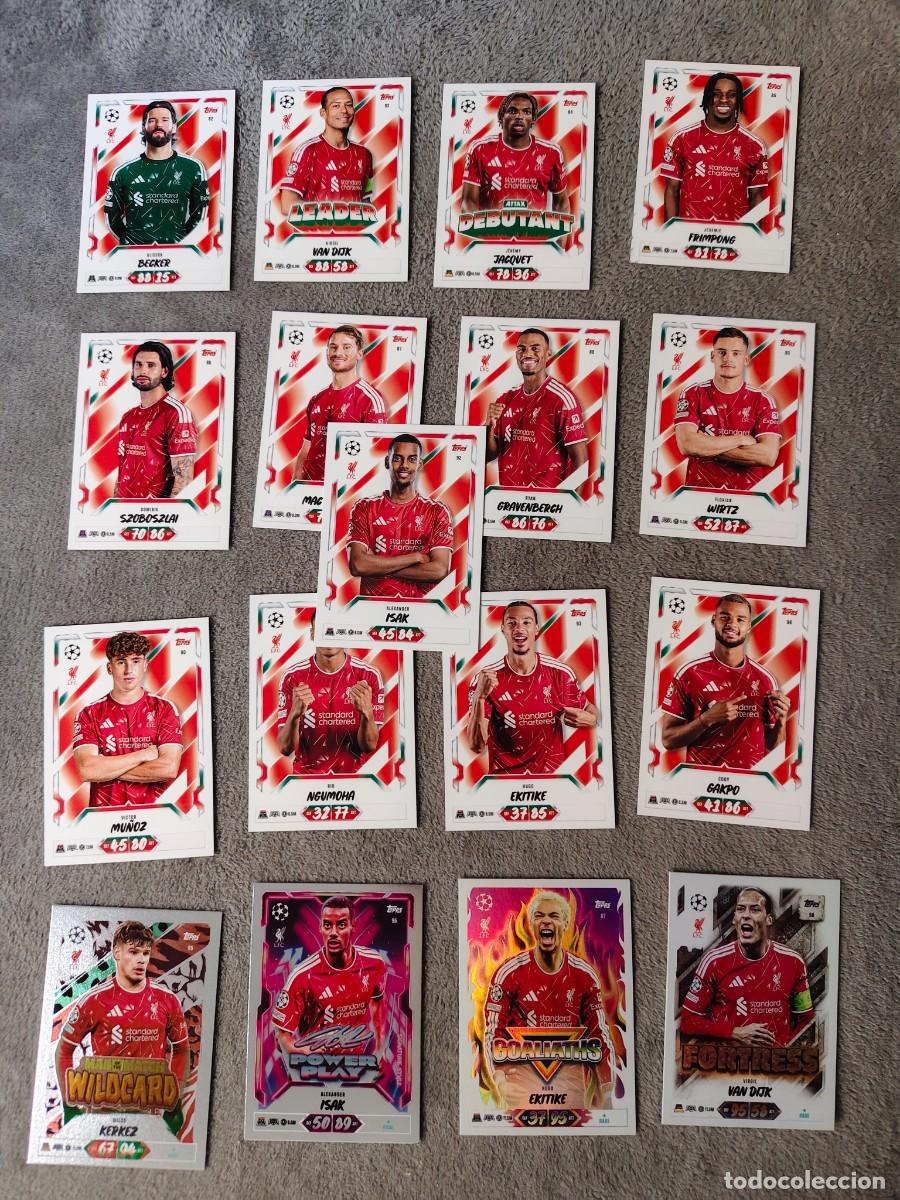Figurine di Calcio: LOTE 13 BASE 4 ESPECIALES LIVERPOOL WIRTZ ISAK VAN DIJK MATCH ATTAX 26/27 2026 2027 TOPPS UCC AAU