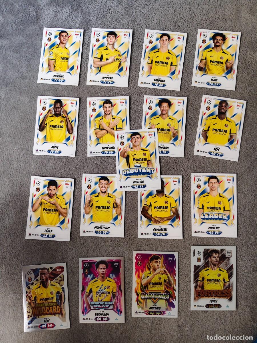 Figurine di Calcio: LOTE 13 BASE 4 ESPECIALES VILLARREAL MOLEIRO MIKAUTADZE MATCH ATTAX 26/27 2026 2027 TOPPS UCC AAU