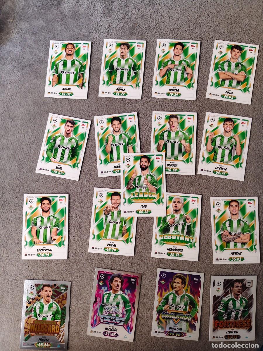 Cromos de f&uacute;tbol: LOTE 13 BASE 4 ESPECIALES REAL BETIS BALOMPI&Eacute; ISCO ABDE MATCH ATTAX 26/27 2026 2027 TOPPS UCC AAU