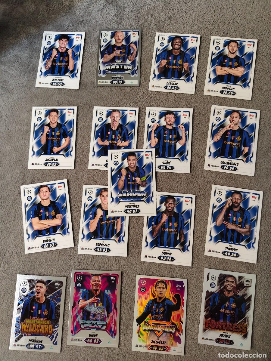 Cromos de f&uacute;tbol: LOTE 13 BASE 4 ESPECIALES INTERNAZIONALE MILANO LAUTARO MATCH ATTAX 26/27 2026 2027 TOPPS UCC AAU