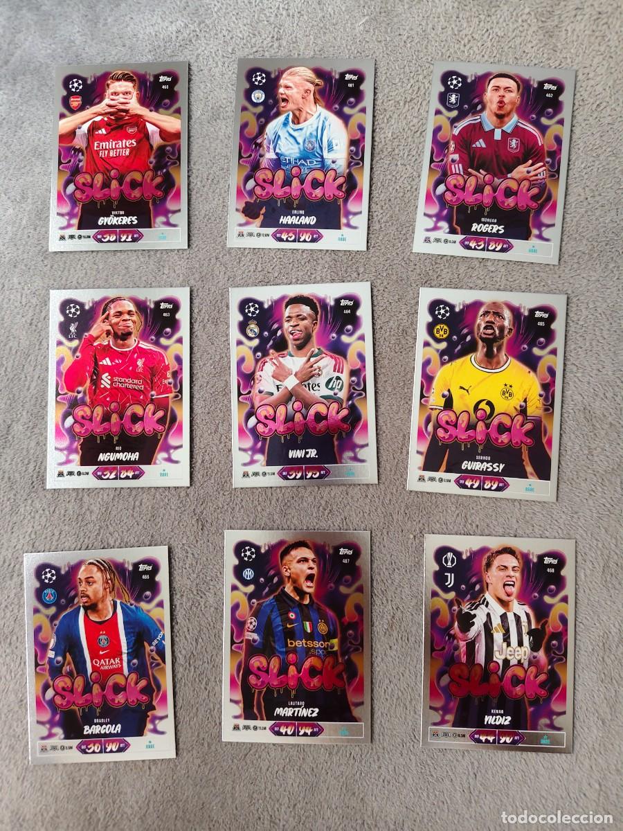 Cromos de Futebol: LOTE 13 BASE 4 ESPECIALES SLICK VINI NGUMOHA HAALAND MATCH ATTAX 26/27 2026 2027 TOPPS UCC AAU