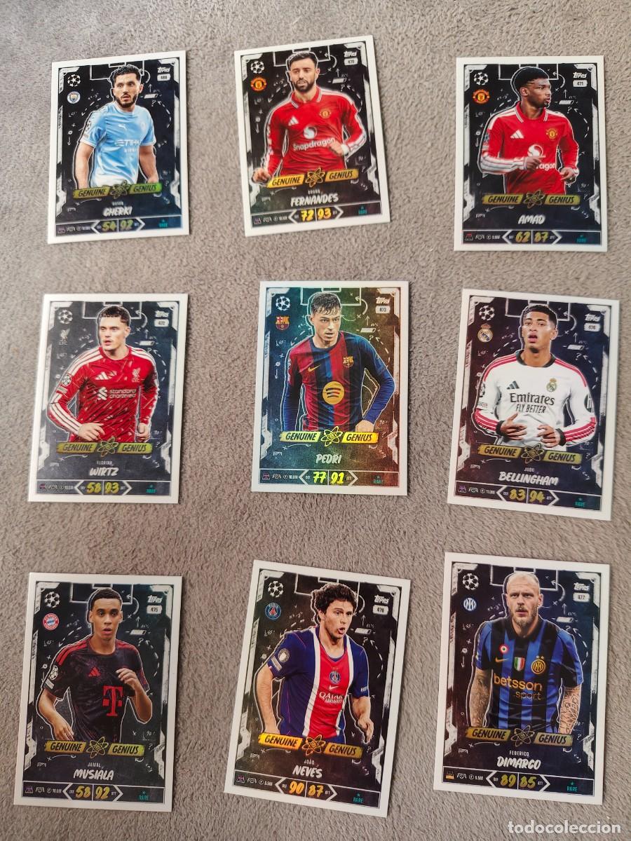 Cromos de Futebol: LOTE 13 BASE 4 ESPECIALES GENUINE GENIUS PEDRI BELLINGHAM MATCH ATTAX 26/27 2026 2027 TOPPS UCC AAU