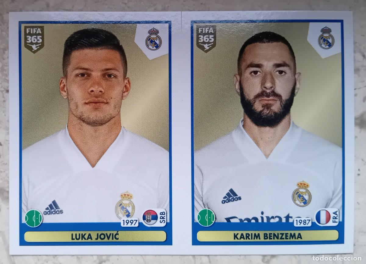 Cromos de f&uacute;tbol: Figurina Panini 2020-21 Cromo Fifa 365 2021 Jovic Benzema Real Madrid n 133
