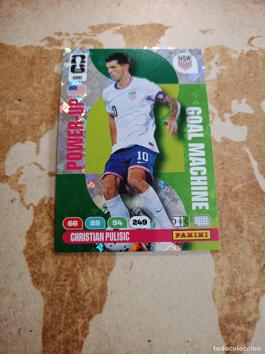 Cartes &agrave; collectionner de Football: Goal Machine 606 CHRISTIAN PULISIC Adrenalyn WORLD cup 2026