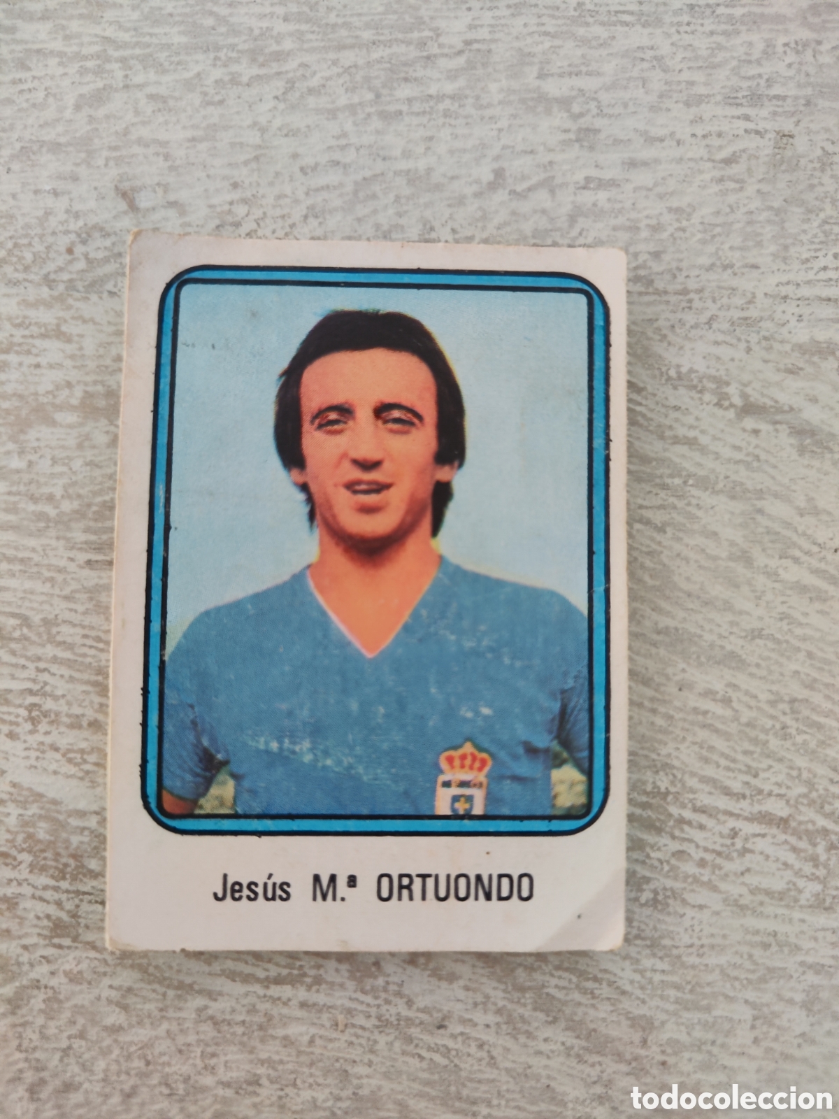 Cromos de Futebol: Vulcano 75 76 1975 1976 sin pegar n&uacute;mero 180 Oviedo Ortuondo un poco desgastado