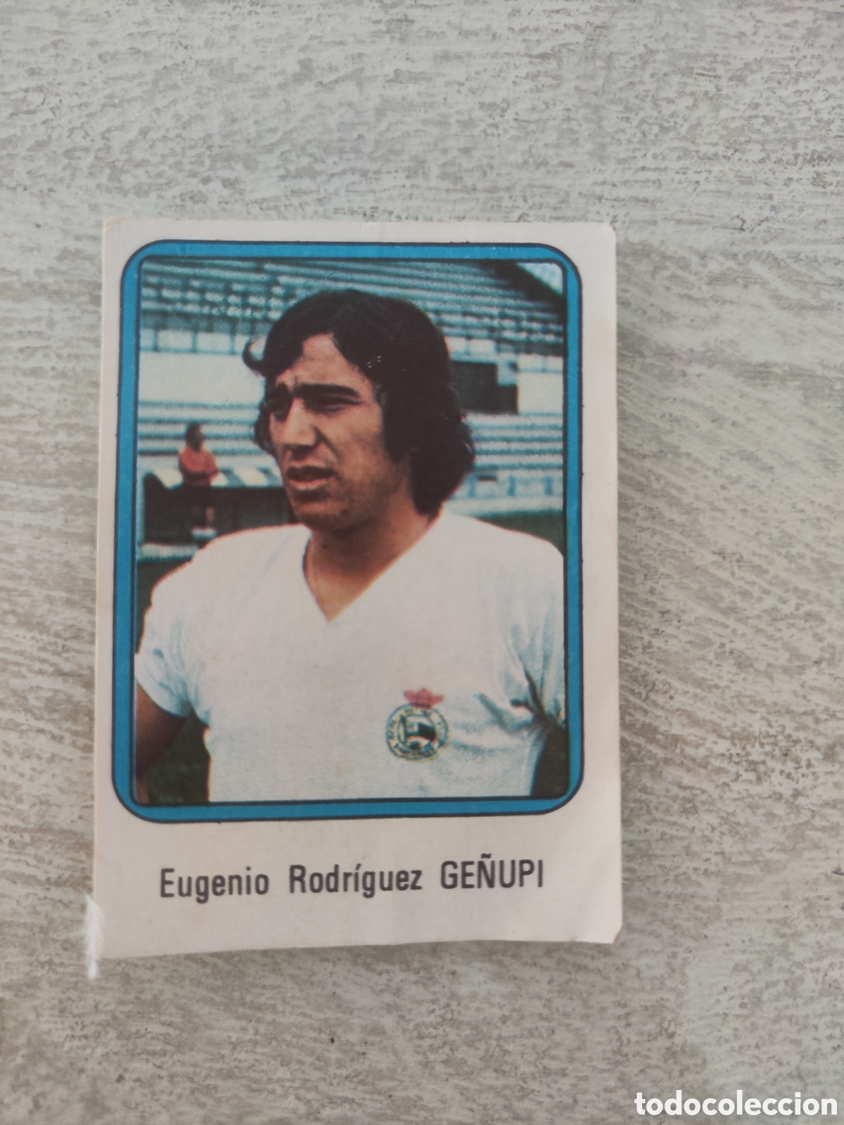 Cromos de Futebol: Vulcano 75 76 1975 1976 sin pegar n&uacute;mero 189 Racing Santander Ge&ntilde;upi peque&ntilde;a doblez