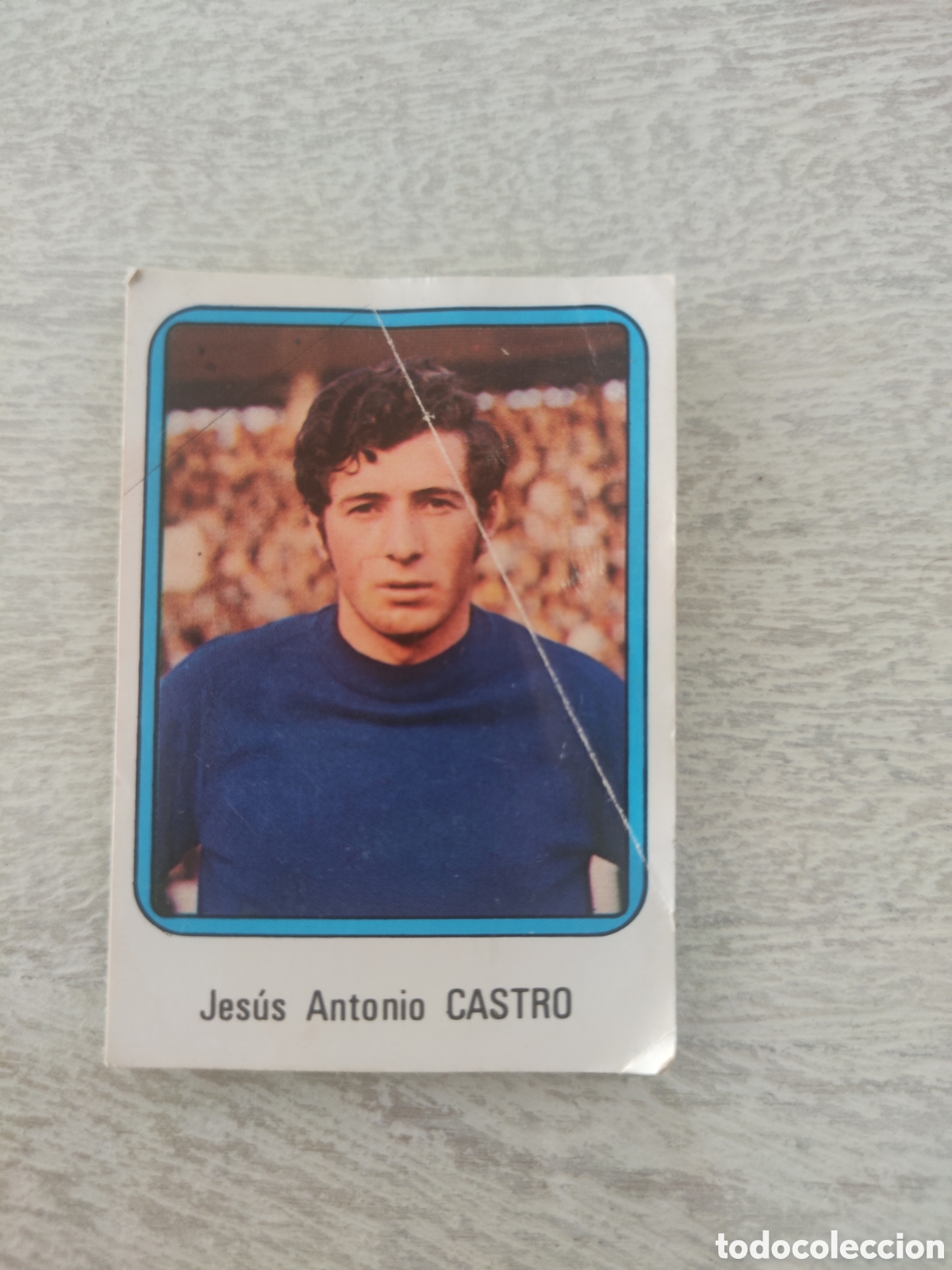 Cartes &agrave; collectionner de Football: Vulcano 75 76 1975 1976 sin pegar n&uacute;mero 238 Sporting Gij&oacute;n Castro con doblez