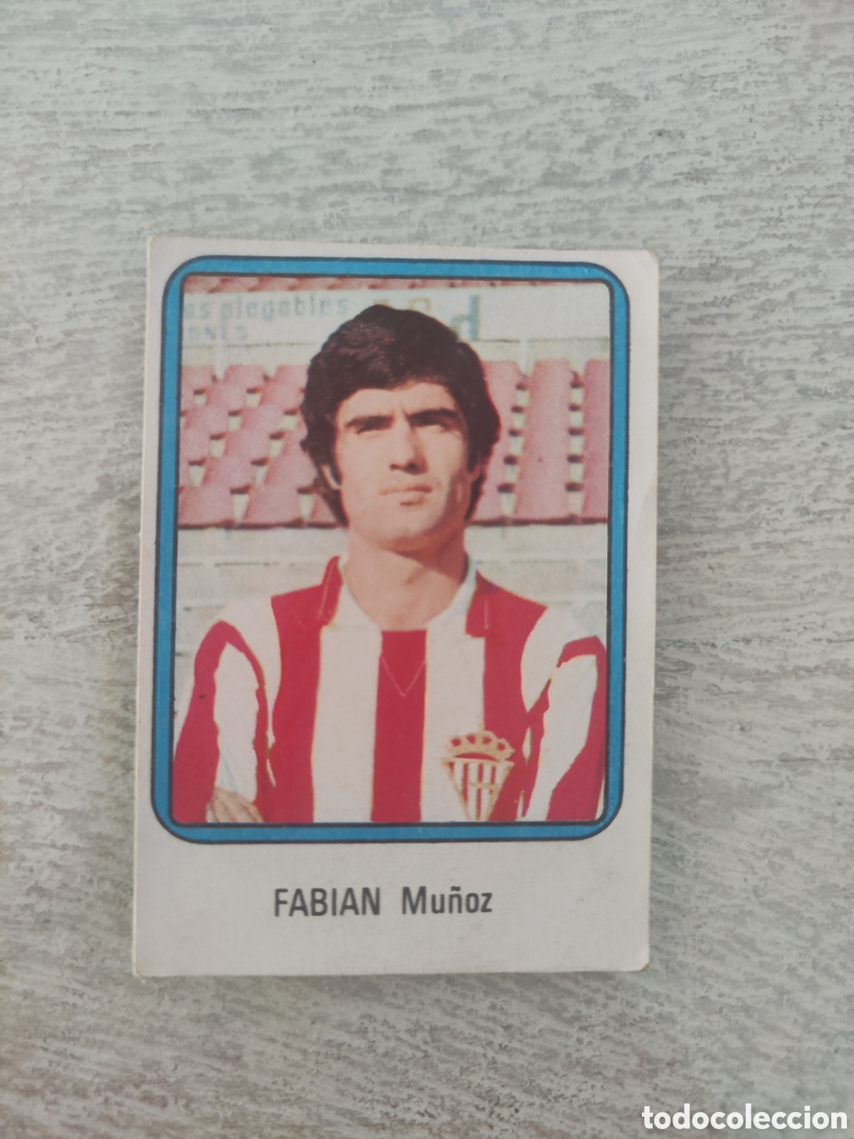 Cartes &agrave; collectionner de Football: Vulcano 75 76 1975 1976 sin pegar n&uacute;mero 240 Sporting Gij&oacute;n Fabi&aacute;n