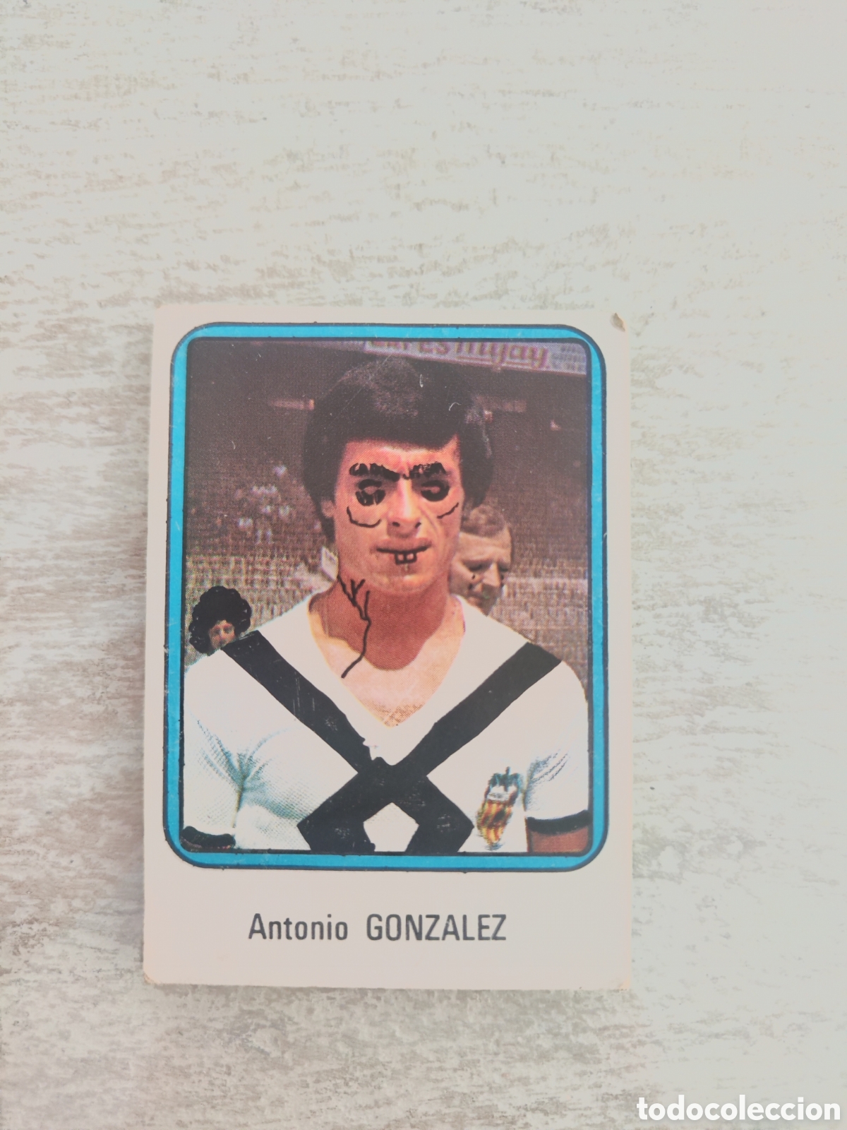 Cromos de Futebol: Vulcano 75 76 1975 1976 sin pegar n&uacute;mero 263 Valencia Gonz&aacute;lez pintado a boli