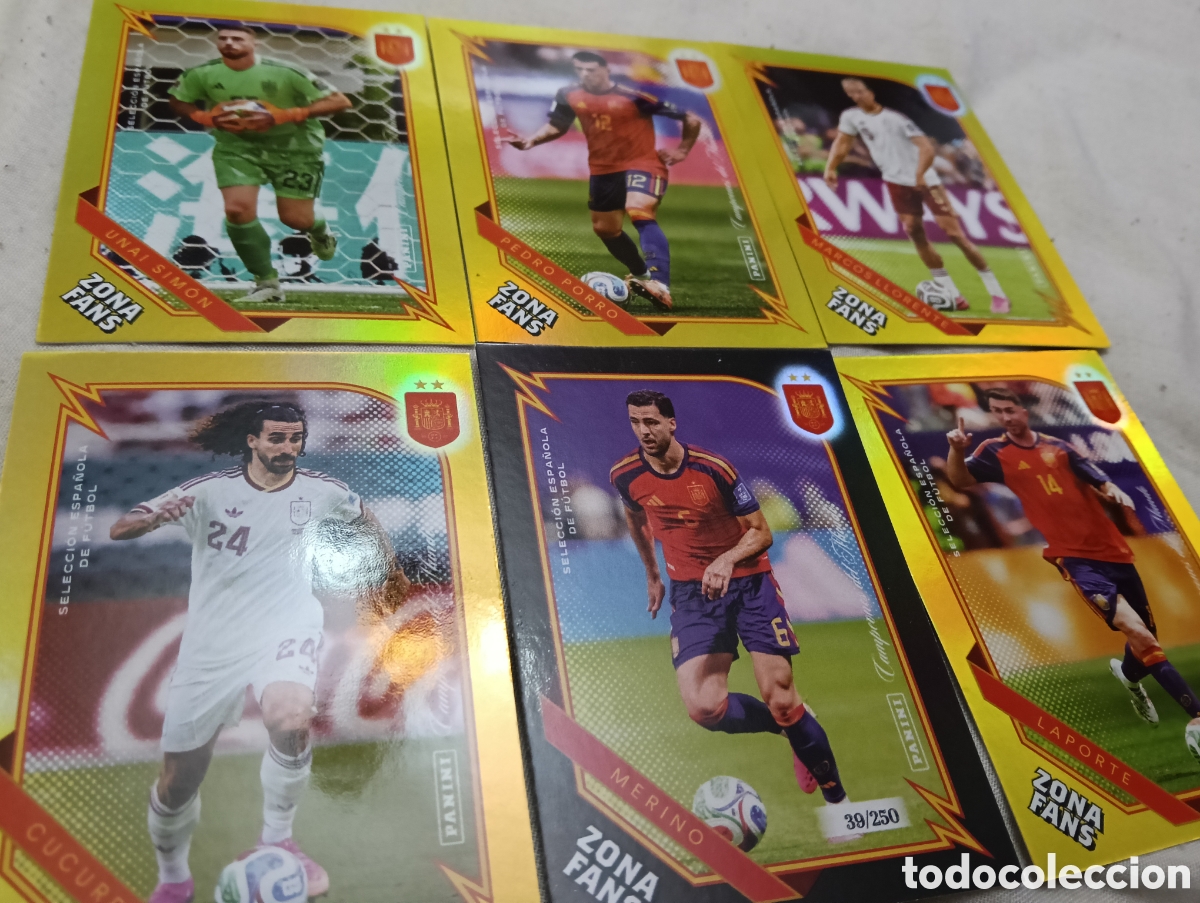 Football Stickers: Lote de 6 cartas kromix Pasi&oacute;n Espa&ntilde;a