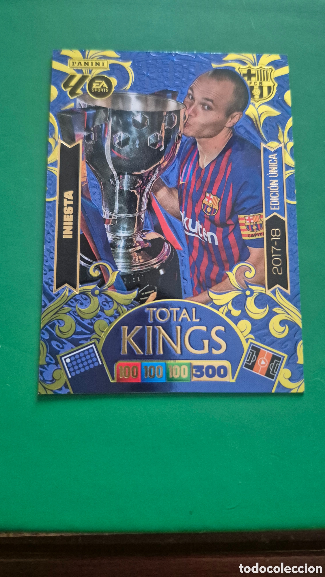 Fu&szlig;ball-Sticker: Iniesta Adrenalyn XL 25 26 Total Kings Liga Dream Box Barcelona 2017 2018