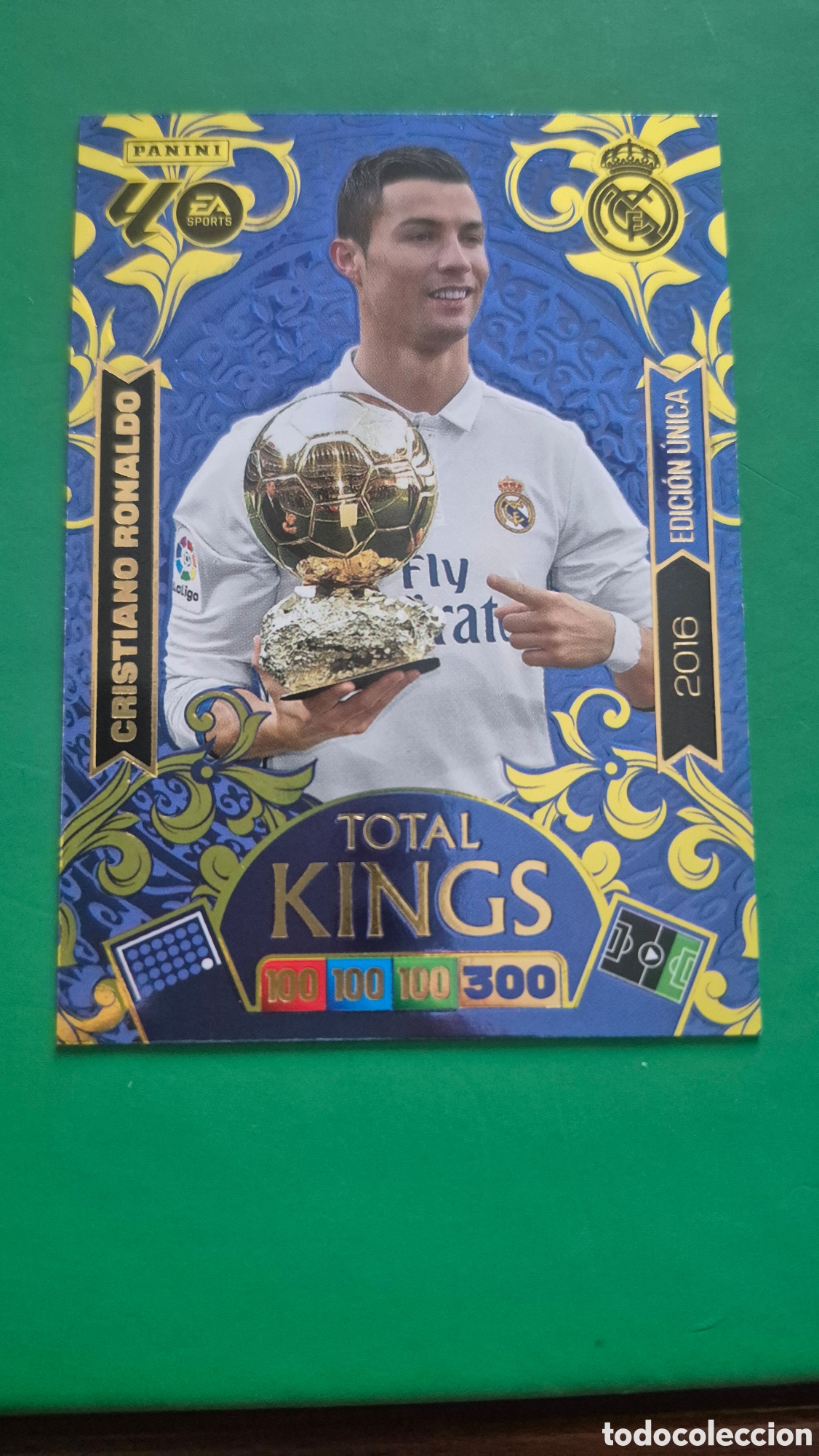 Cromos de f&uacute;tbol: 2016 Cristiano Ronaldo, Real Madrid, Total Kings Edici&oacute;n &Uacute;nica, Panini Adrenalyn XL Liga 2025 2026