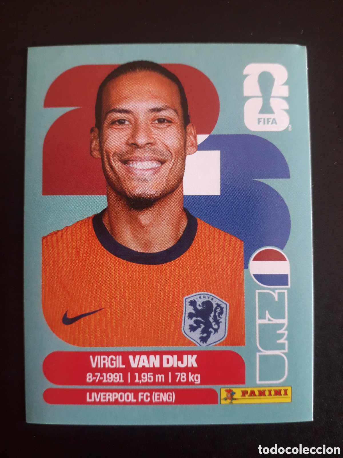 Cromos de f&uacute;tbol: VAN DIJK HOLANDA/PA&Iacute;SES BAJOS NED 3 MUNDIAL F&Uacute;TBOL 2026 FIFA WORLD CUP PANINI PEDIDO M&Iacute;NIMO 3&euro;
