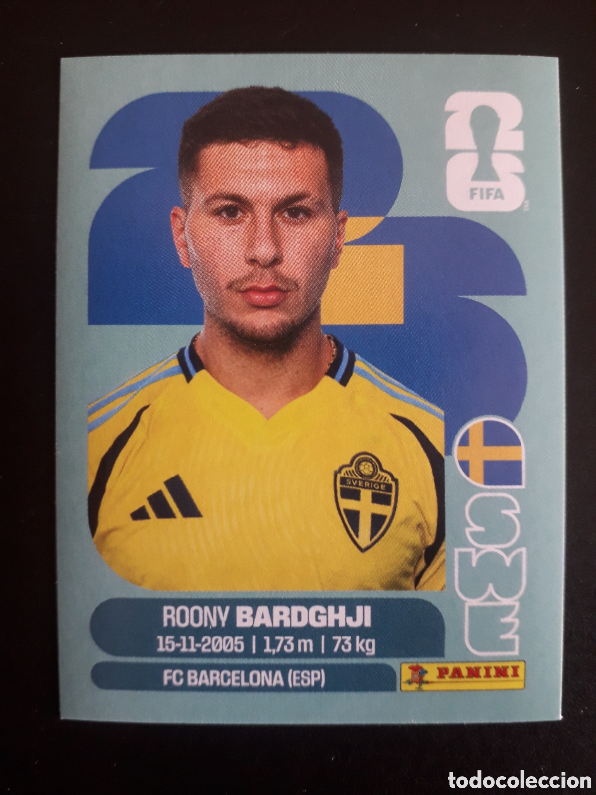 Cromos de f&uacute;tbol: BARDGHJI SUECIA SWE 16 MUNDIAL F&Uacute;TBOL 2026 FIFA WORLD CUP PANINI SIN PEGAR PEDIDO M&Iacute;NIMO 3&euro;