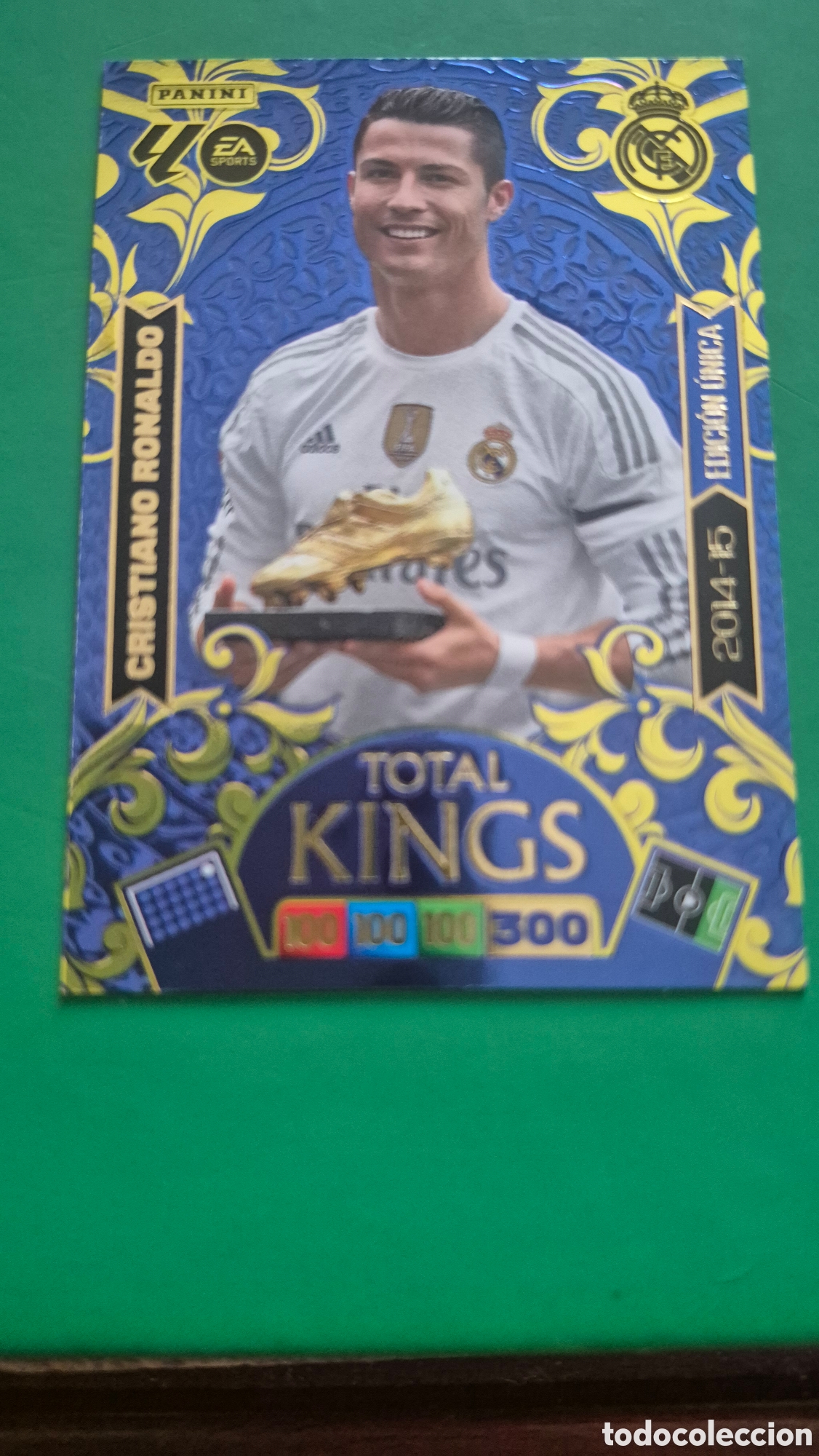 Cromos de f&uacute;tbol: 2014-15 Cristiano Ronaldo, Real Madrid, Total Kings Edici&oacute;n &Uacute;nica Panini Adrenalyn XL Liga 2025 2026
