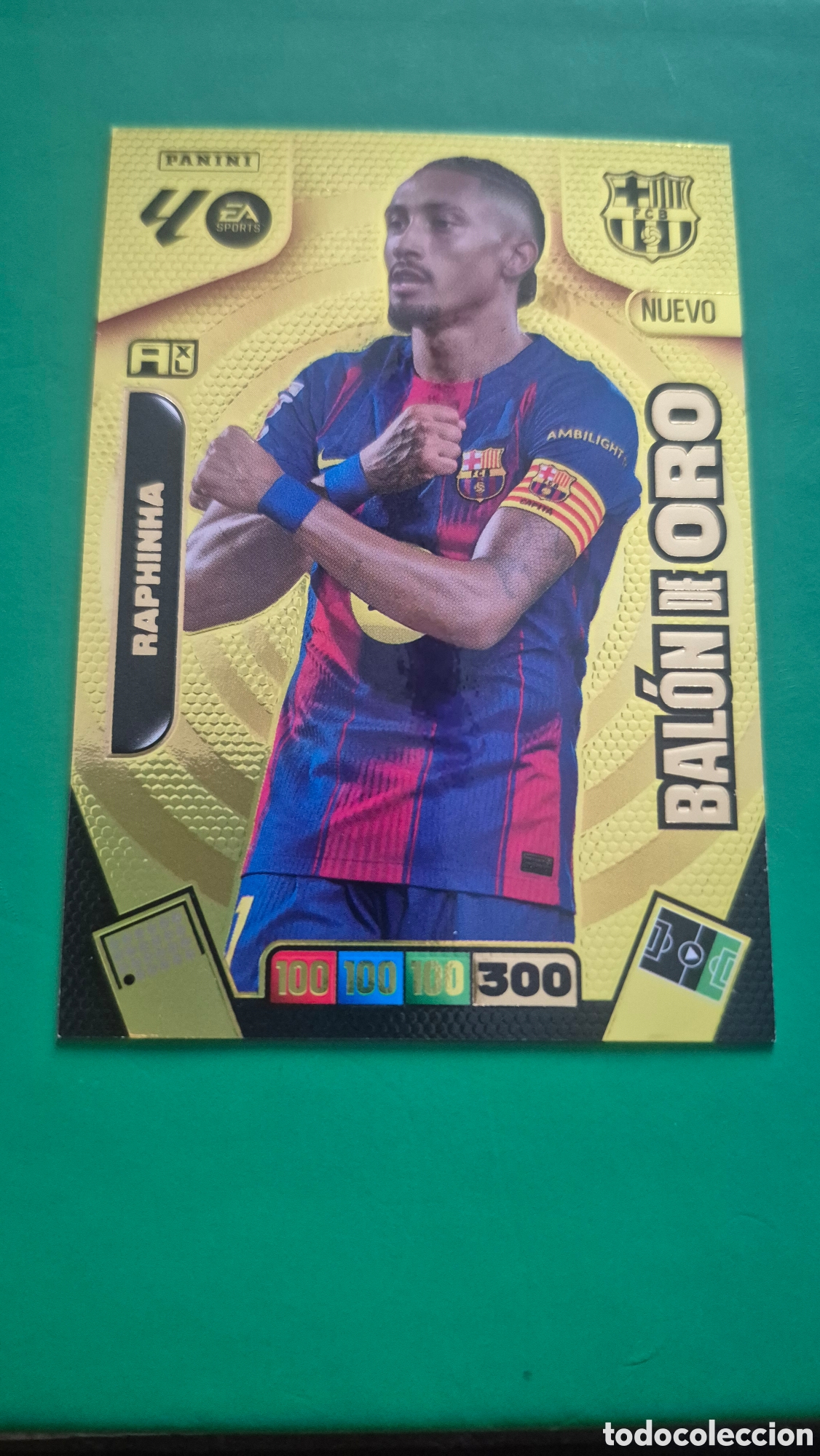 Cromos de f&uacute;tbol: RAPHINHA BARCELONA BALON ORO ADRENALYN XL 25 26 2025 2026 LIGA PANINI FUTBOL CARTAS