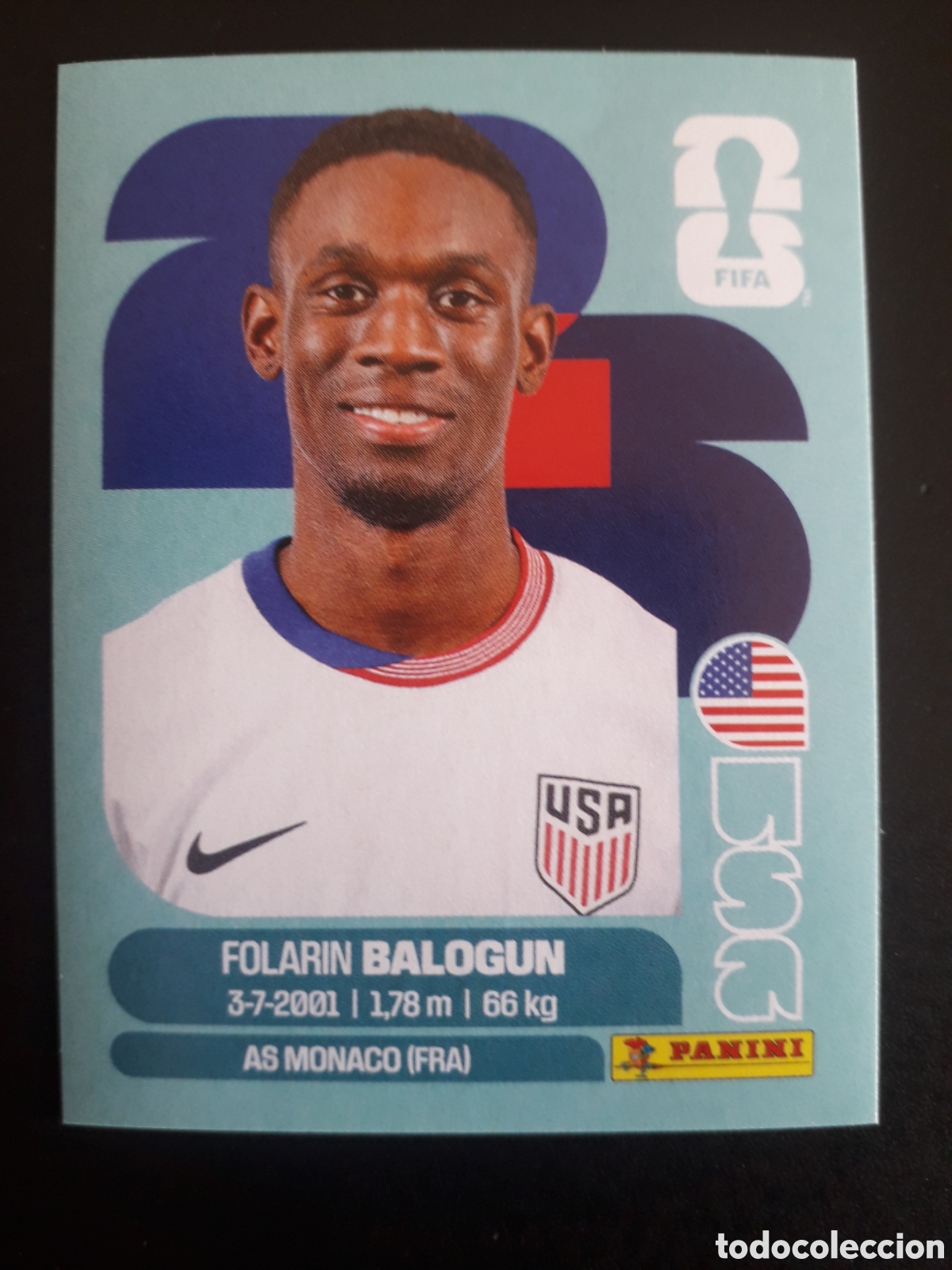 Football Stickers: BALOGUN ESTADOS UNIDOS USA 20 MUNDIAL F&Uacute;TBOL 2026 FIFA WORLD CUP PANINI SIN PEGAR PEDIDO M&Iacute;NIMO 3&euro;.
