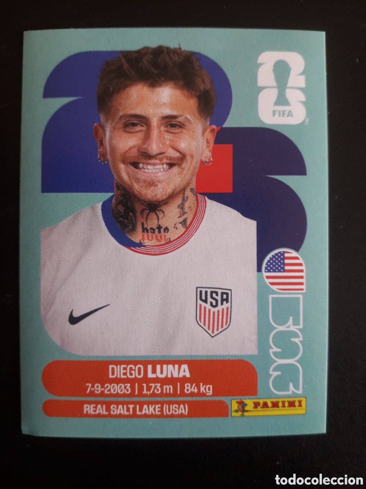 Cromos de Futebol: LUNA ESTADOS UNIDOS USA 14 MUNDIAL F&Uacute;TBOL 2026 FIFA WORLD CUP PANINI SIN PEGAR PEDIDO M&Iacute;NIMO 3&euro;