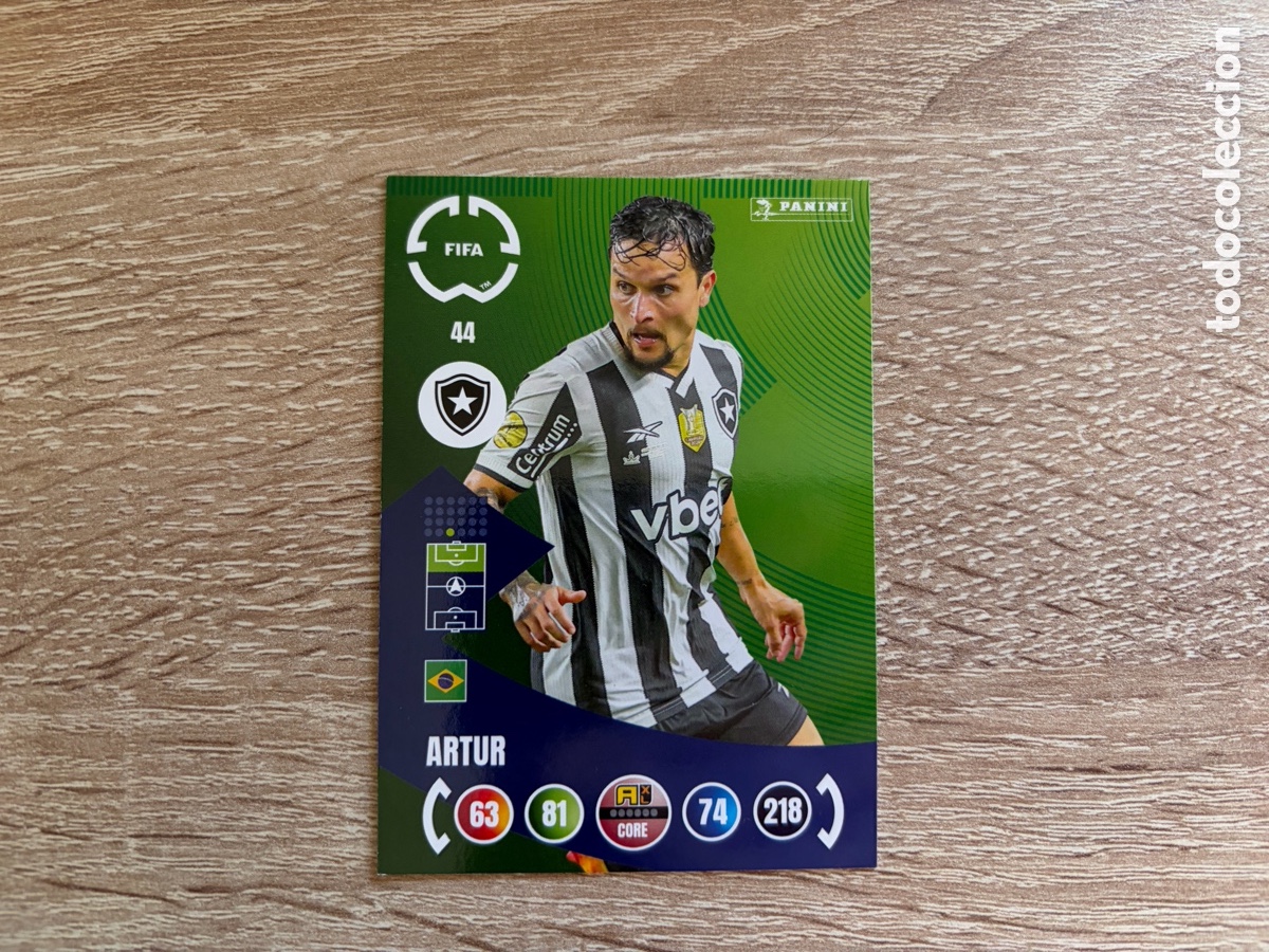 Football Stickers: BOT44 ARTUR PANINI FIFA CLUB WORLD CUP 2025 ADRENALYN XL BOTAFOGO