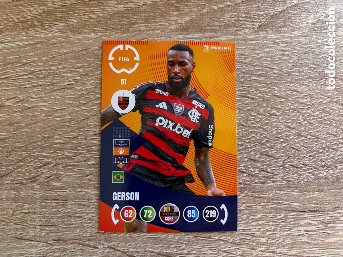 Cromos de f&uacute;tbol: FLA51 GERSON PANINI FIFA CLUB WORLD CUP 2025 ADRENALYN XL FLAMENGO