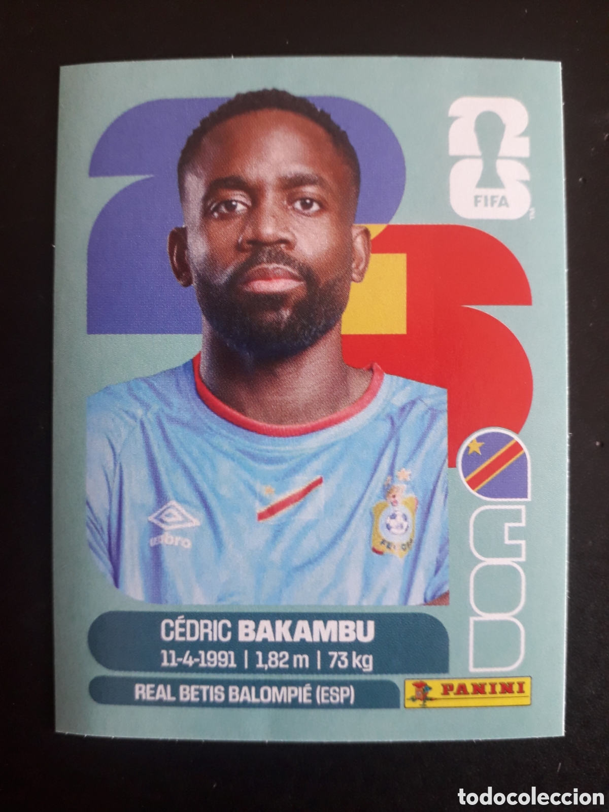 Cromos de f&uacute;tbol: BAKAMBU CONGO COD 19 MUNDIAL F&Uacute;TBOL 2026 FIFA WORLD CUP PANINI SIN PEGAR PEDIDO M&Iacute;NIMO 3&euro;