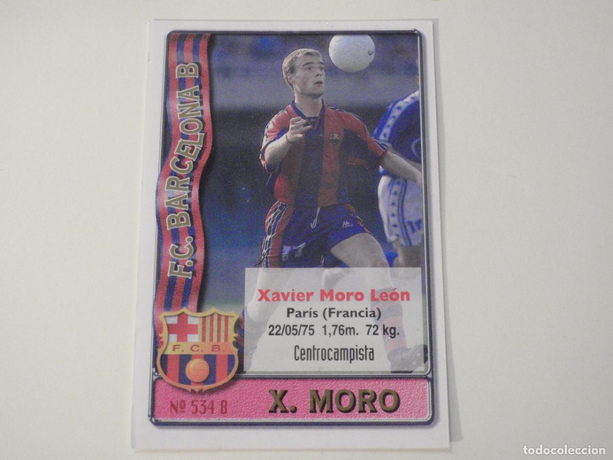 Cromos de f&uacute;tbol: 534A. X. MORO - 534 B. VACAS (Barcelona B) LAS FICHAS DE LA LIGA 1996 1997 MUNDICROMO. 96 97