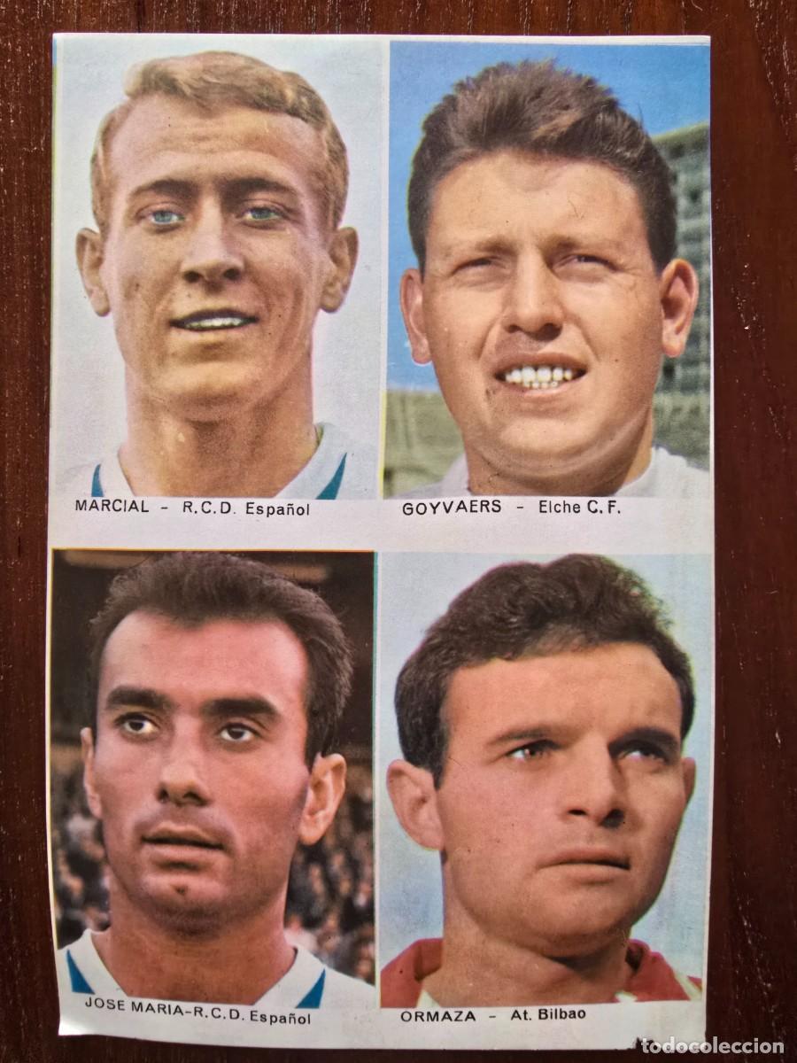 Cartes &agrave; collectionner de Football: Lamina Cromos Futbol.Marcial.Jose Maria.Espa&ntilde;ol.Goyvaers.Elche.Ormaza.Bilbao.Graficas Bergas