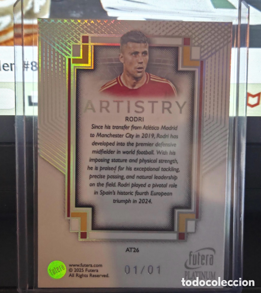 Cromos de f&uacute;tbol: Rodri 1/1 selecci&oacute;n espa&ntilde;ola Futera Platinum