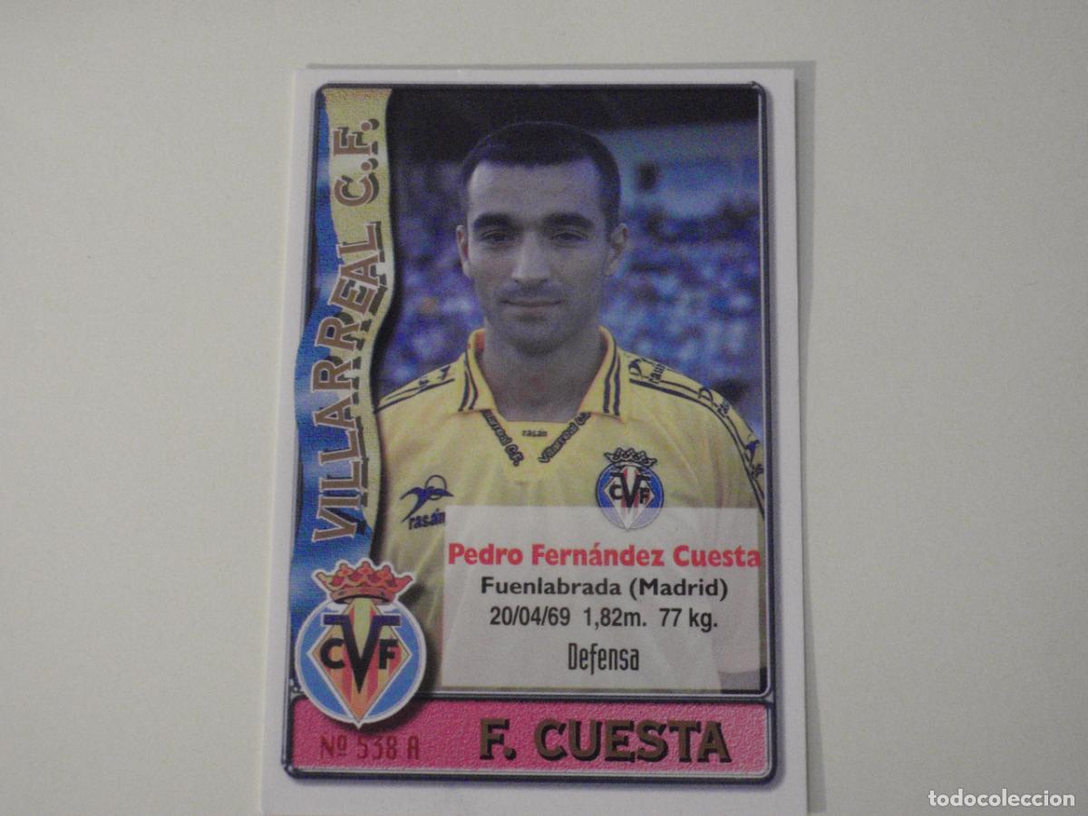 Cartes &agrave; collectionner de Football: 538A. F. CUESTA - 538 B. SALILLAS (Villarreal) LAS FICHAS DE LA LIGA 1996 1997 MUNDICROMO. 96 97