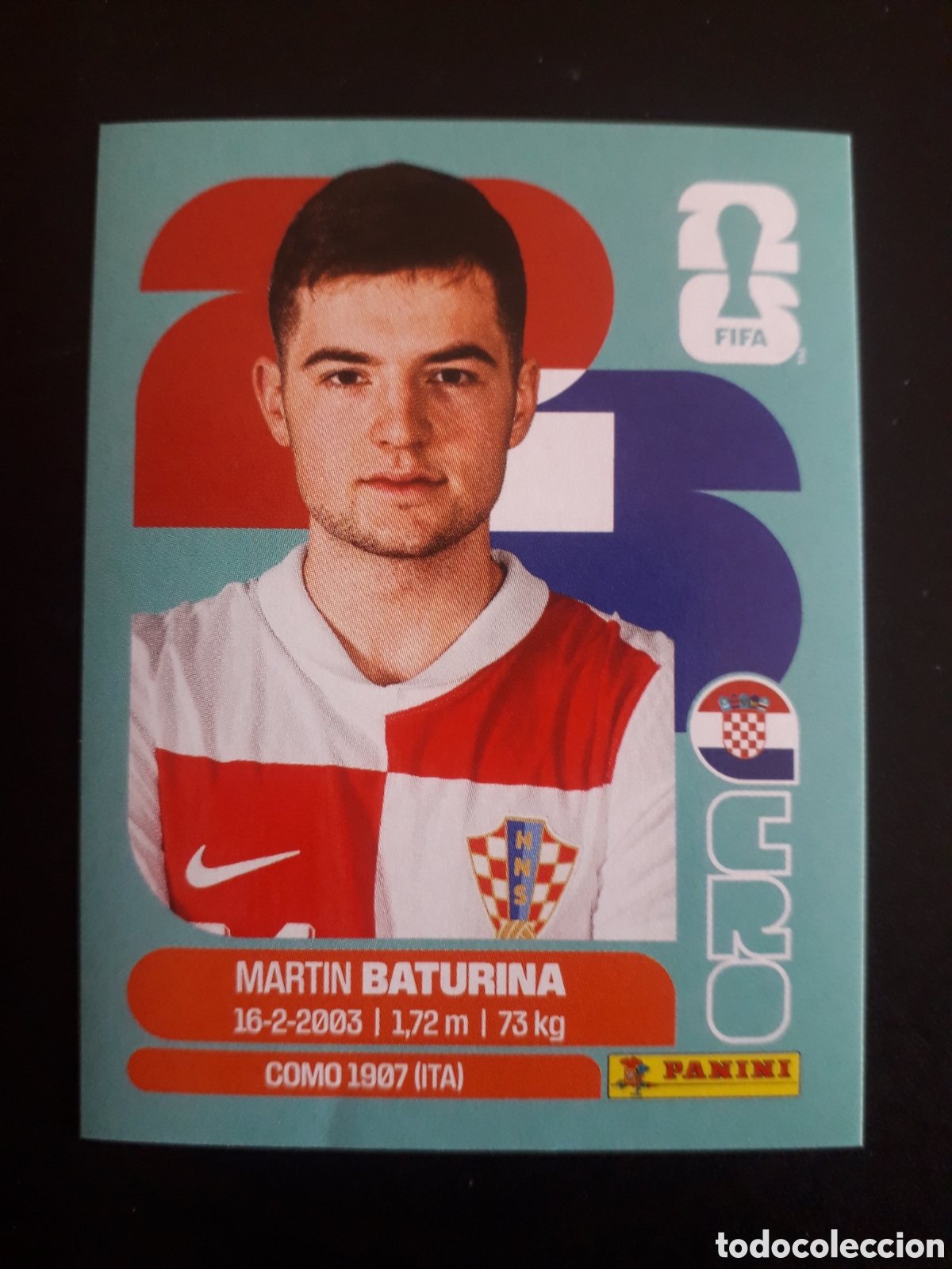 Cartes &agrave; collectionner de Football: BATURINA CROACIA CRO 11 MUNDIAL F&Uacute;TBOL 2026 FIFA WORLD CUP PANINI SIN PEGAR PEDIDO M&Iacute;NIMO 3&euro;