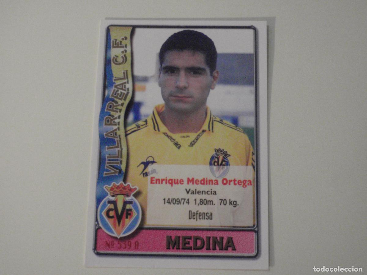 Figurine di Calcio: 539A. MEDINA - 539 B. PARRA (Villarreal) LAS FICHAS DE LA LIGA 1996 1997 MUNDICROMO. 96 97