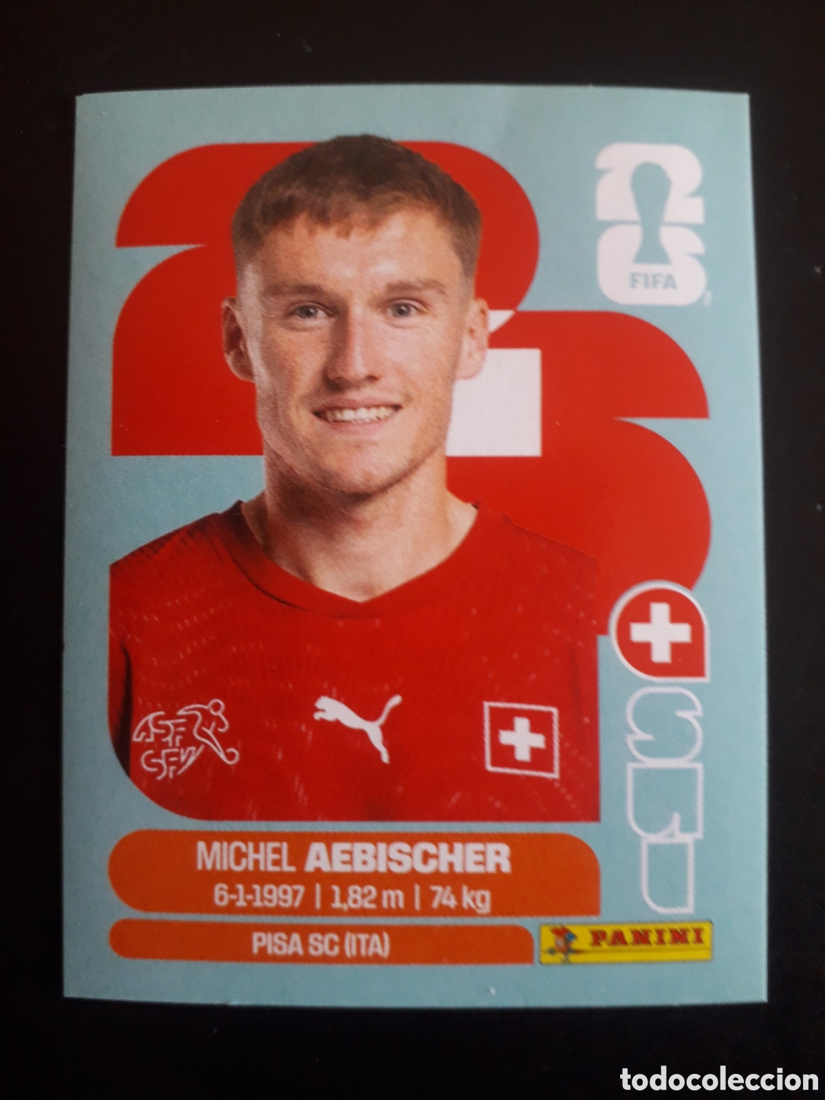 Figurine di Calcio: AEBISCHER SUIZA SUI 16 MUNDIAL F&Uacute;TBOL 2026 FIFA WORLD CUP PANINI SIN PEGAR PEDIDO M&Iacute;NIMO 3&euro;.