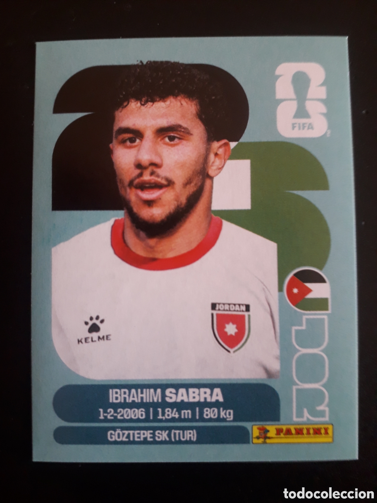 Cromos de f&uacute;tbol: SABRA JORDANIA JOR 20 MUNDIAL F&Uacute;TBOL 2026 FIFA WORLD CUP PANINI SIN PEGAR PEDIDO M&Iacute;NIMO 3&euro;