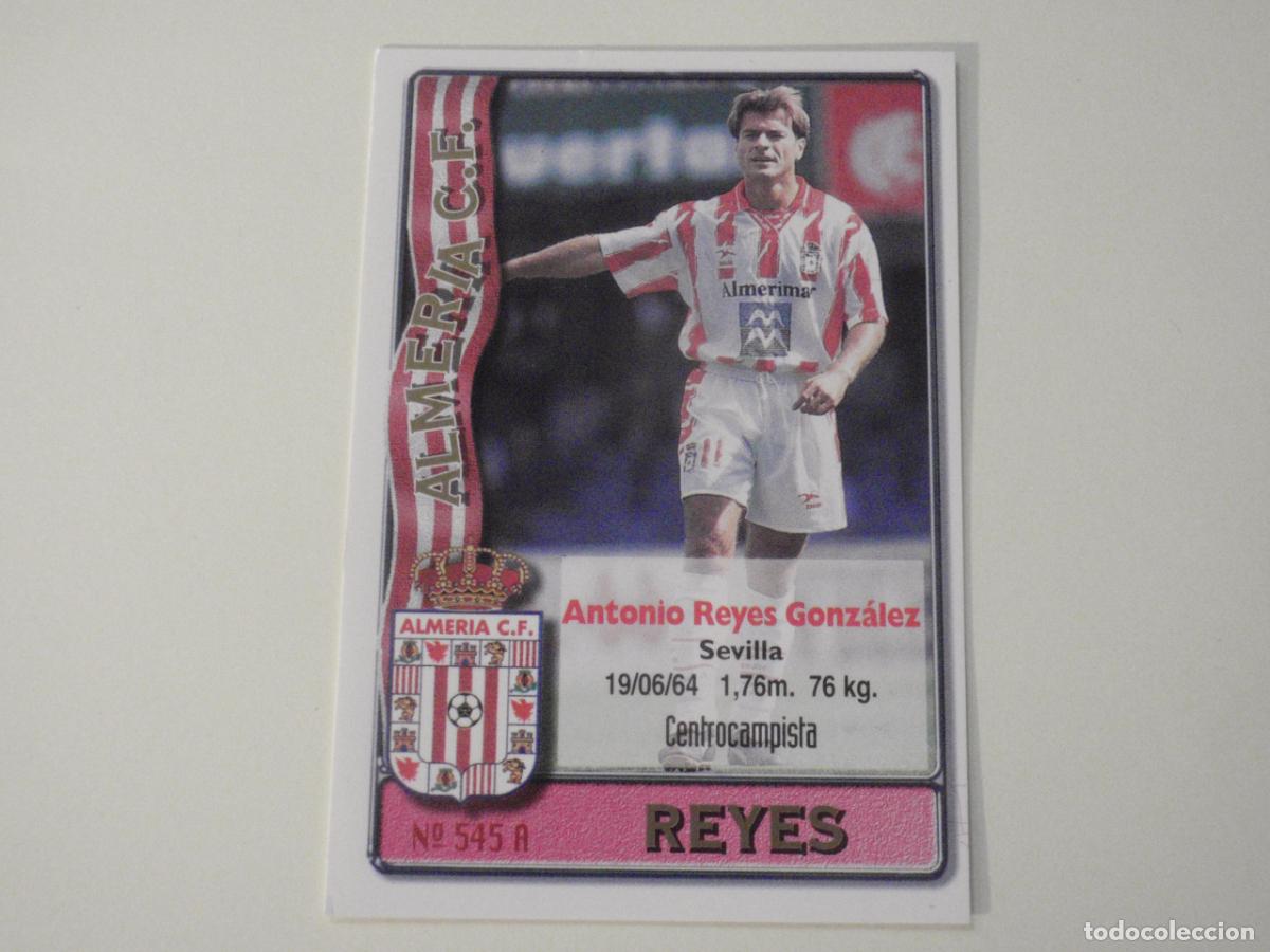 Cromos de f&uacute;tbol: 545A REYES - 545 B. DORADO (Almer&iacute;a) LAS FICHAS DE LA LIGA 1996 1997 MUNDICROMO. 96 97