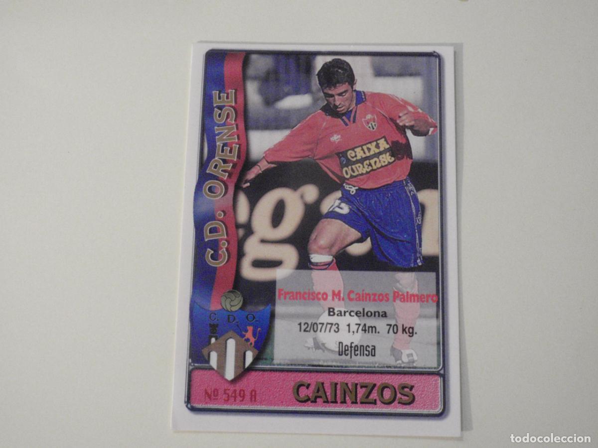 Cromos de f&uacute;tbol: 549A CAINZOS - 549 B. ADOLFO (CD Orense) LAS FICHAS DE LA LIGA 1996 1997 MUNDICROMO. 96 97
