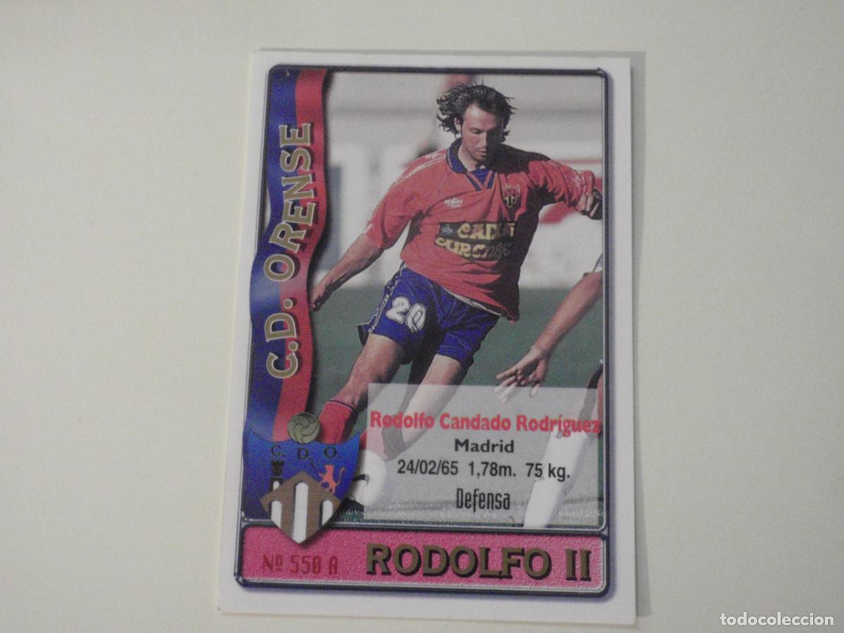 Cromos de f&uacute;tbol: 550A RODOLFO II - 550 B. MODESTO (CD Orense) LAS FICHAS DE LA LIGA 1996 1997 MUNDICROMO. 96 97