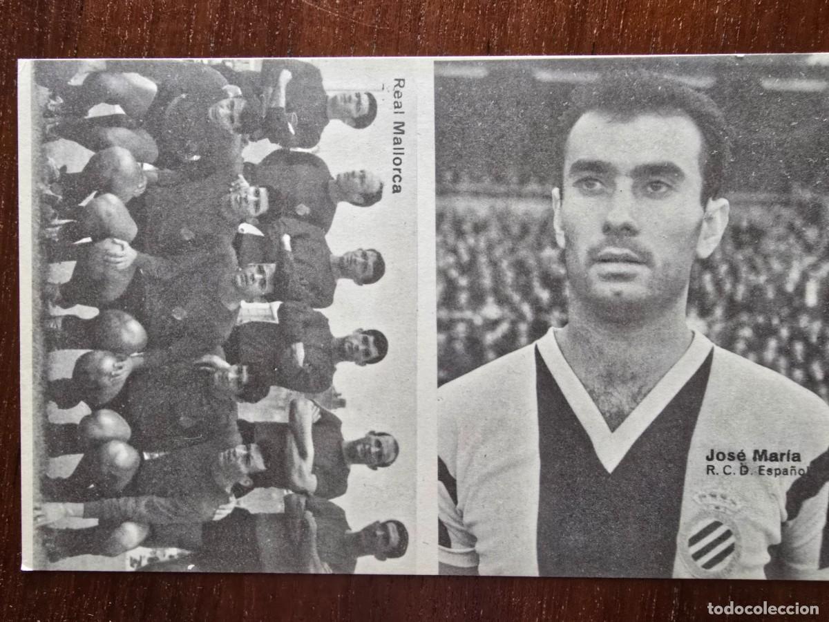 Cromos de f&uacute;tbol: Lamina Doble Cromos Futbol.Real Mallorca.Jose Maria.Espa&ntilde;ol.Graficas Bergas