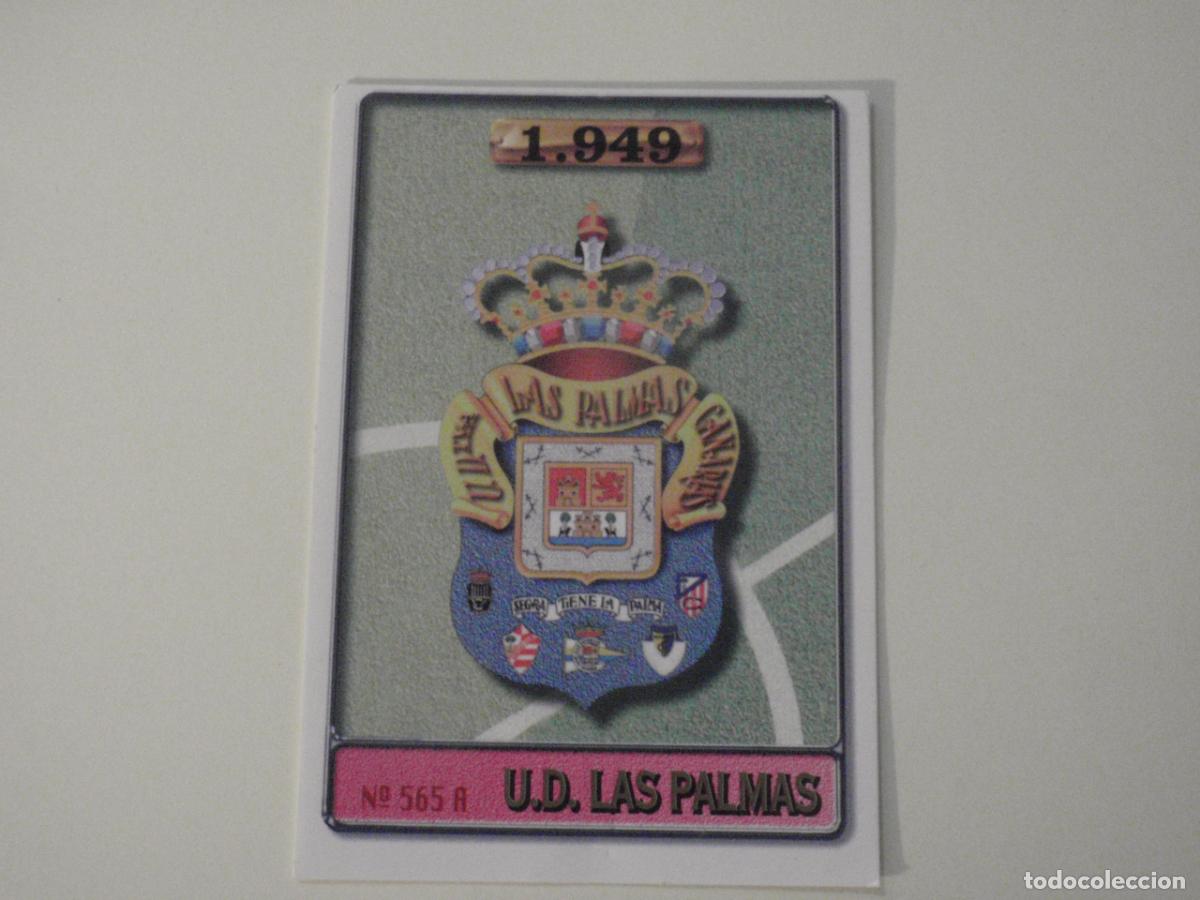 Cromos de f&uacute;tbol: 565A. Escudo LAS PALMAS - 551 B. VALERON. LAS FICHAS DE LA LIGA 1996 1997 MUNDICROMO. 96 97