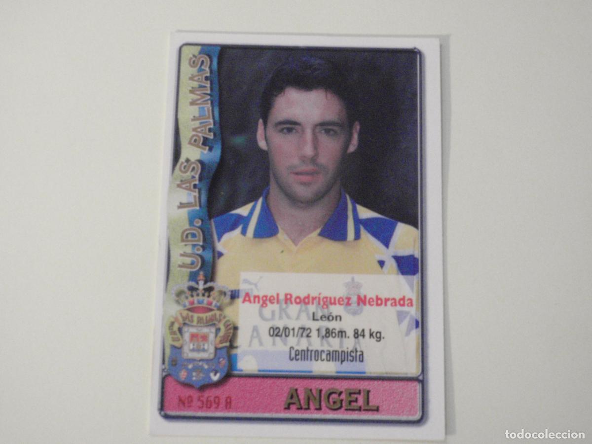 Cromos de f&uacute;tbol: 569A. ANGEL - 569 B. SANDRO (Las Palmas) LAS FICHAS DE LA LIGA 1996 1997 MUNDICROMO. 96 97