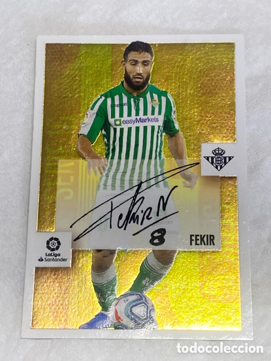 Cromos de f&uacute;tbol: Colecciones Panini Liga Este 2020 21 Serie 10 Aut&oacute;grafos Fekir Real Betis